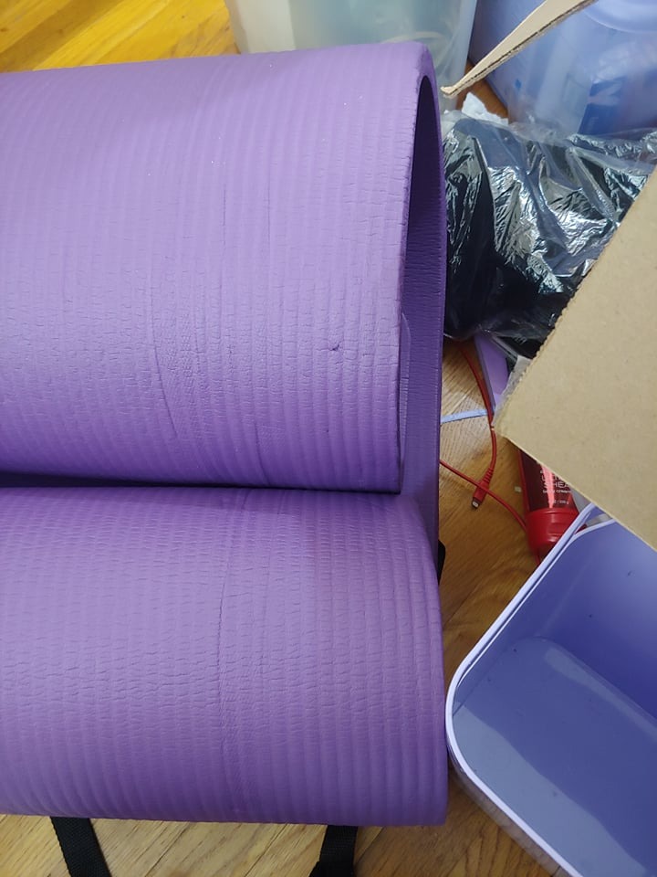 BalanceFrom All Purpose 1-Inch Extra Thick High Density Anti-Tear Exercise Yoga Mat with Carrying Strap, Multiple Colors customer photo 1