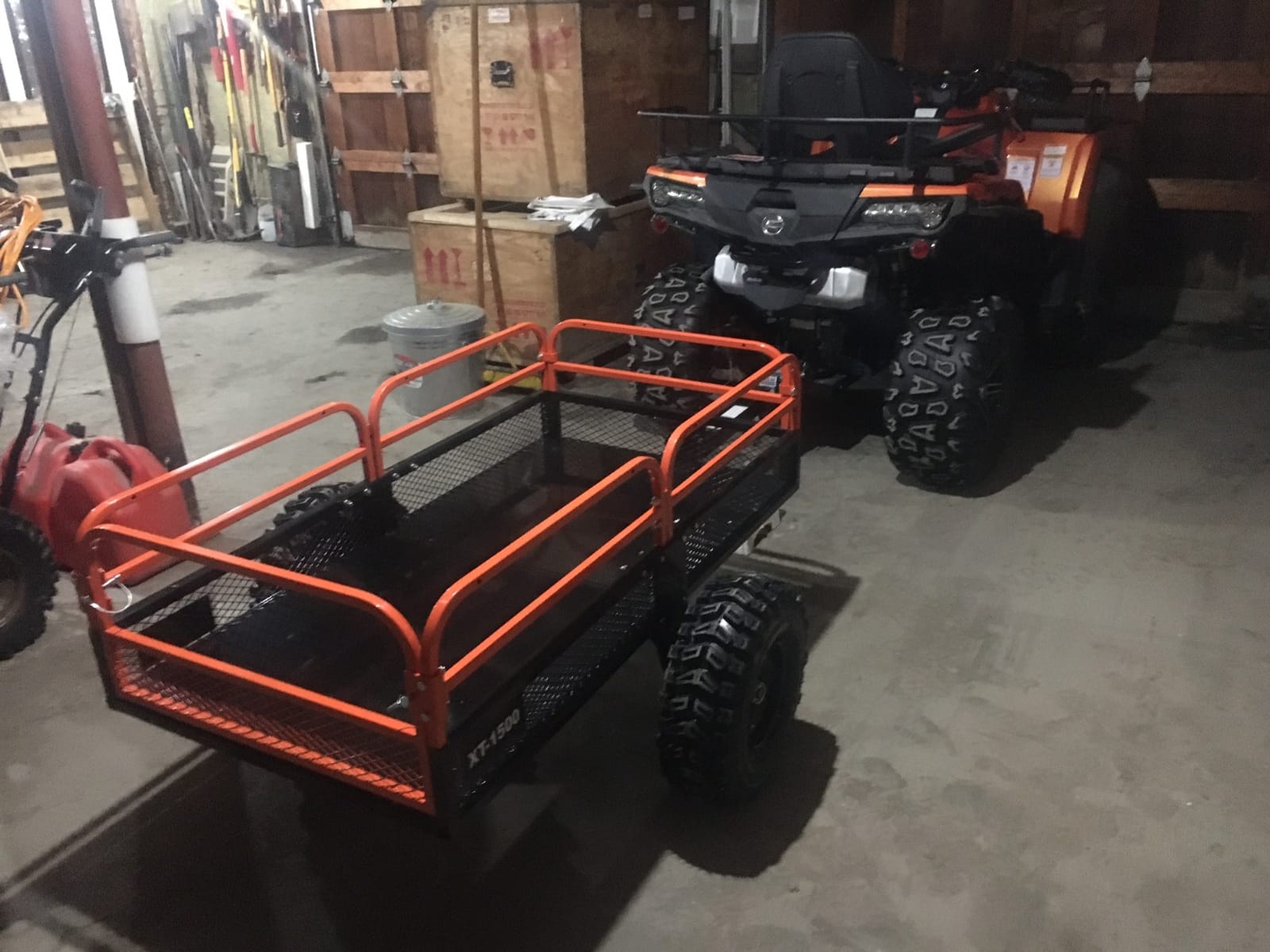 Impact IMPLEMENTS® 1500lb ATV/UTV/Tractor Trailer with Solid Steel Floor, Aggressive Tires, & Pivoting Tongue. Great for Agricultural Use & Land Management. Designed in Trademarked in The USA! customer photo 1