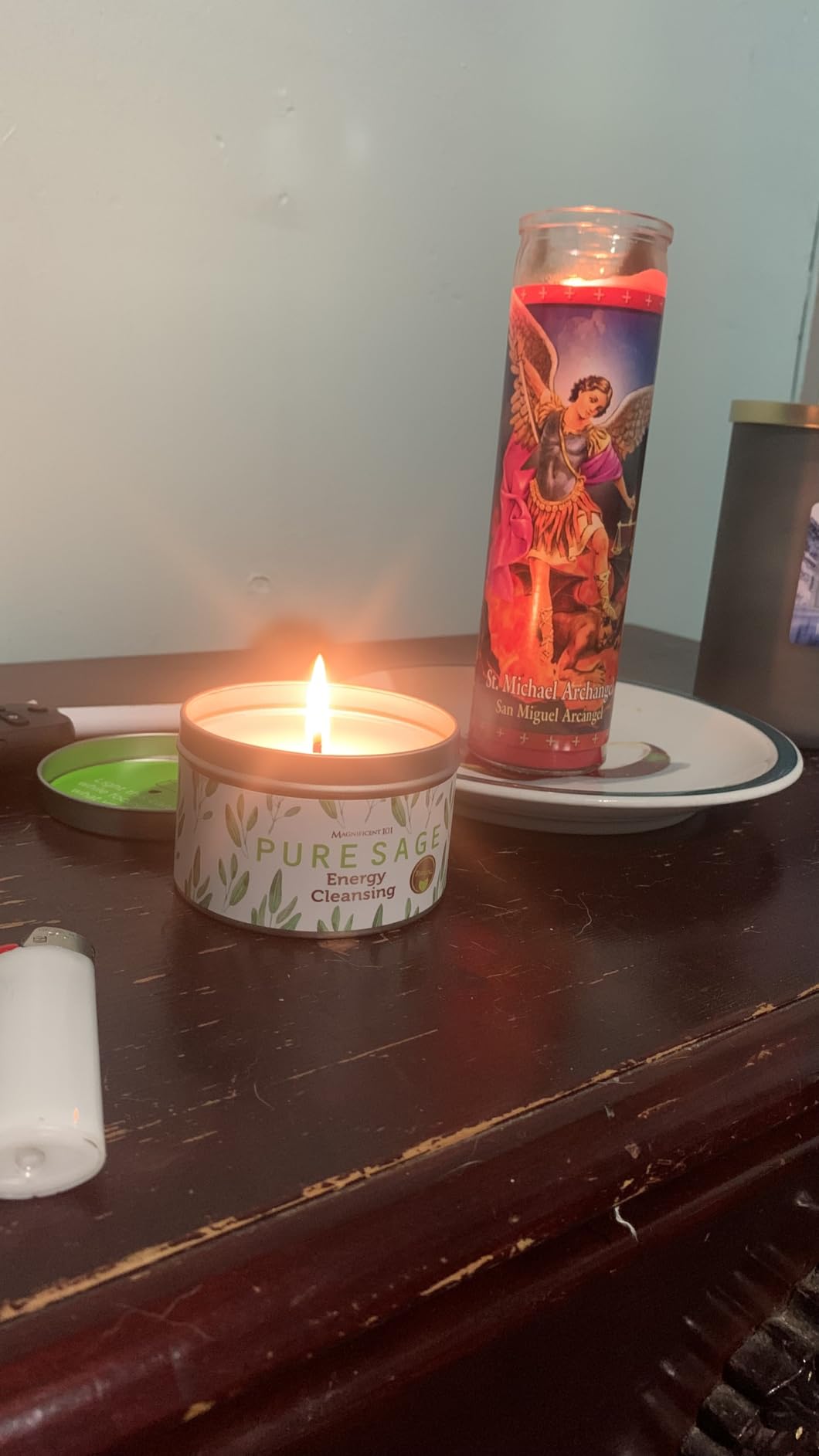 Magnificent 101 Pure Sage Tin Candle for Energy Cleansing, 6oz customer photo 1