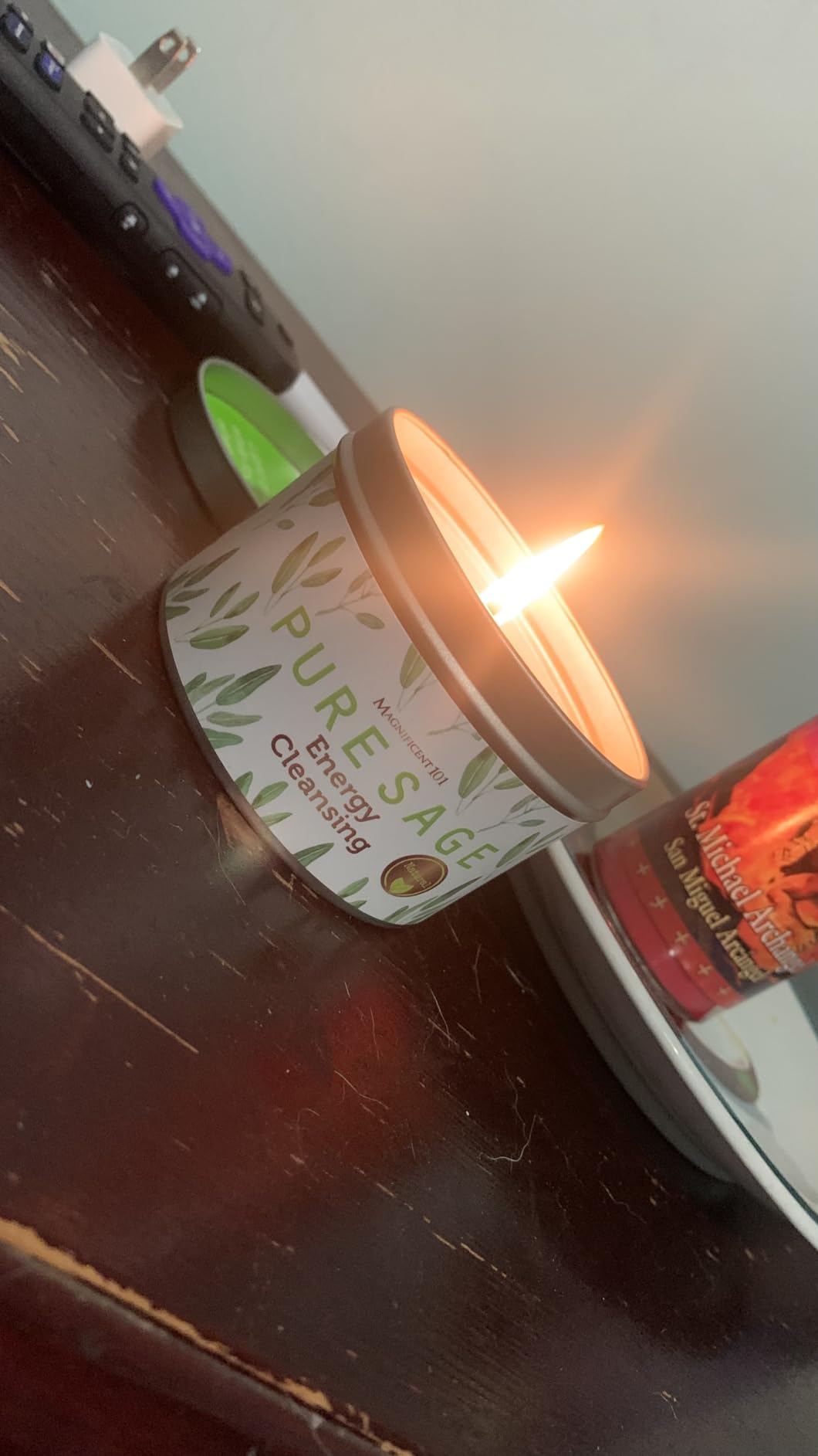 Magnificent 101 Pure Sage Tin Candle for Energy Cleansing, 6oz customer photo 2