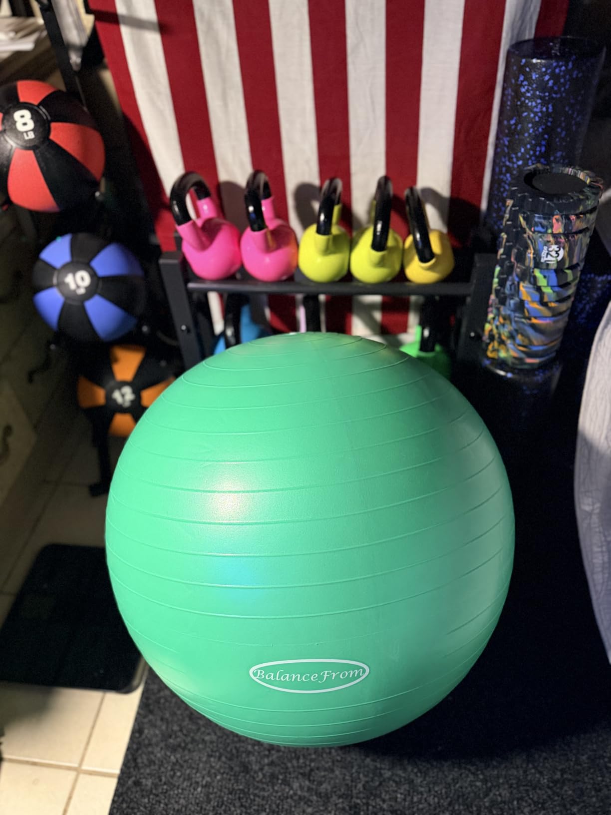 Fitvids Anti-Burst and Slip Resistant Exercise Ball Yoga Ball Fitness Ball Birthing Ball with Quick Pump customer photo 1