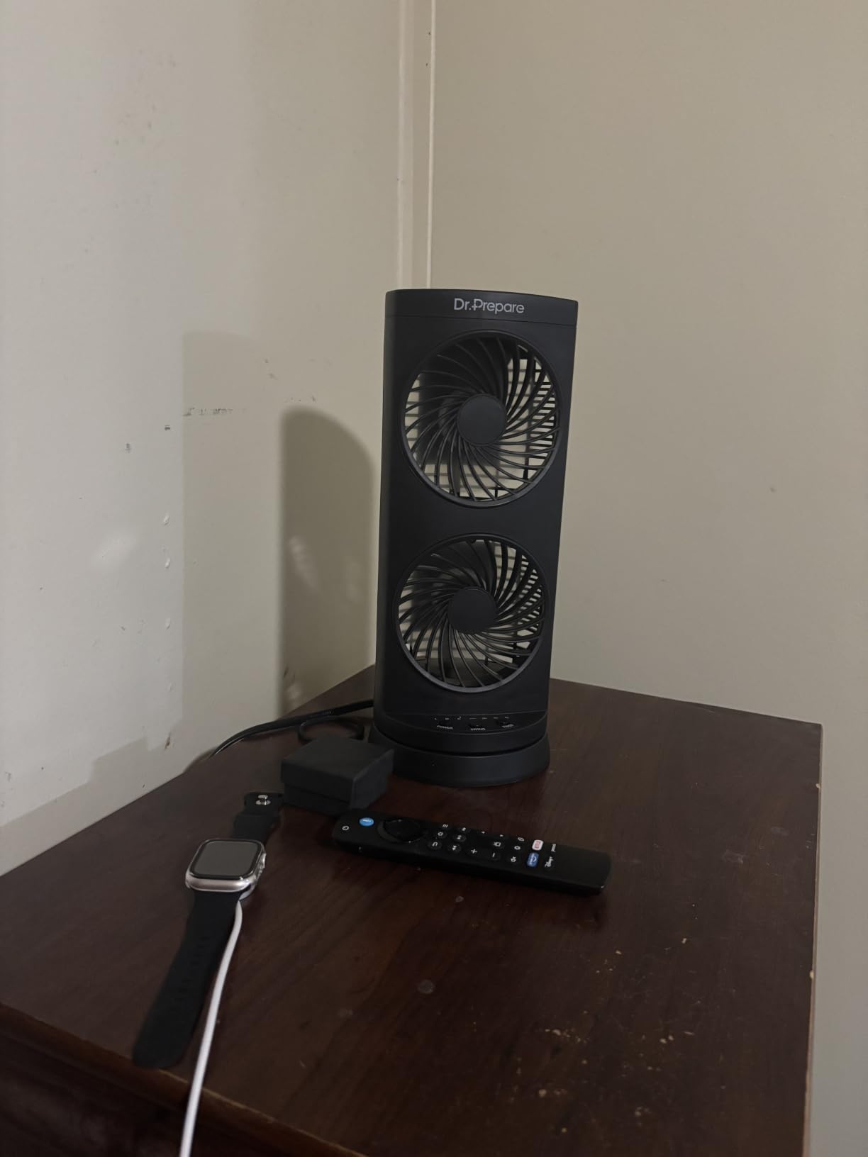 Dr. Prepare Tower Fan Oscillating Fan, Portable Desk Fan with 3-Speed Options, Dual Air Circulation, 110° Oscillation, 3 Timers, Personal Quiet Table Fan for Home Office Desktop Bedroom, 13 inch customer photo 2