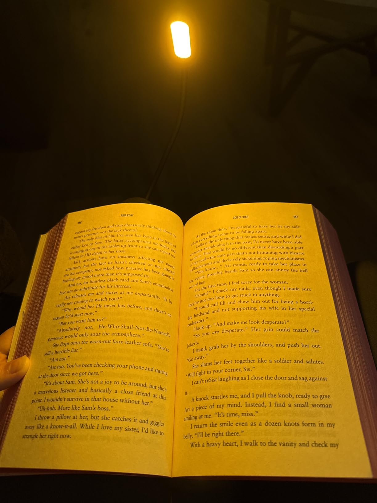 Amber Light + Giftable Amber Book Light - Blue Light Blocking - Night Reading Booklight Store. Rechargeable. 1600K for Reading in Bed at Night. Perfect as a Giftable Kindle Light and LED Book Light. customer photo 1