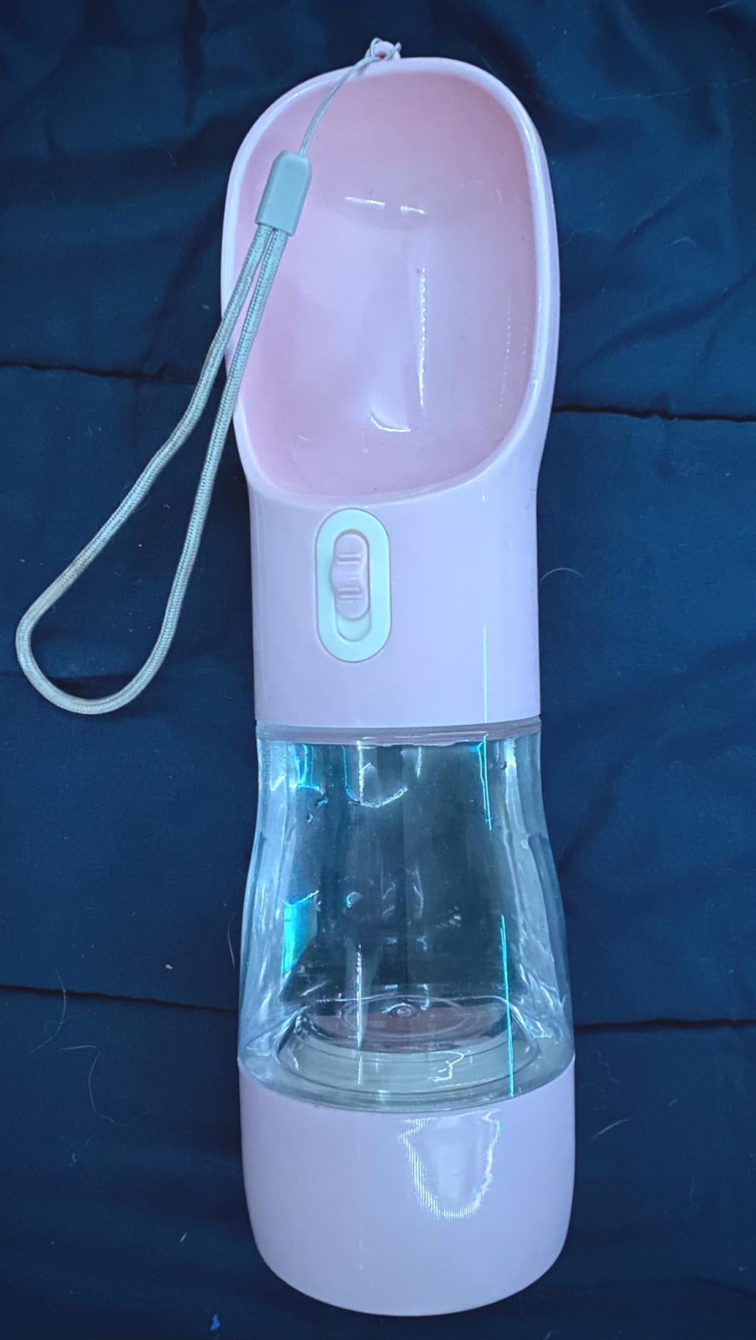 Portable Dog Water Bottle with Food Container Dishwasher Safe-Pink customer photo 1
