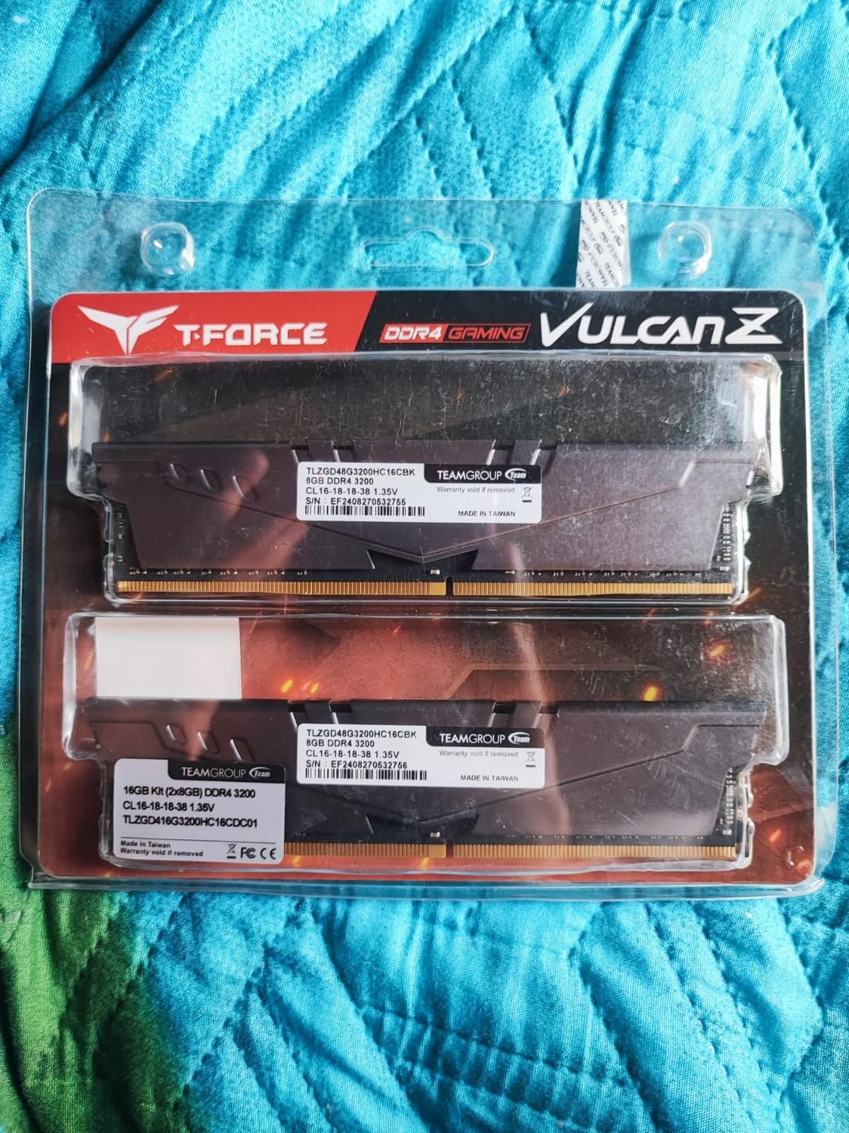 TEAMGROUP T-Force Vulcan Z DDR4 16GB Kit (2x8GB) 3200MHz (PC4-25600) CL16 Desktop Memory Module Ram (Gray) - TLZGD416G3200HC16CDC01 customer photo 2