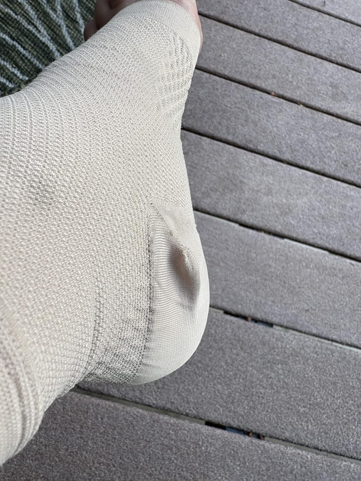 KEMFORD Ankle Compression Sleeve - 1-Pair, Plantar Fasciitis Braces - Open Toe Compression Socks for Swelling, Sprain, Neuropathy, Foot Arch Support for Men and Women - 20-30mmhg, M, Beige customer photo 1
