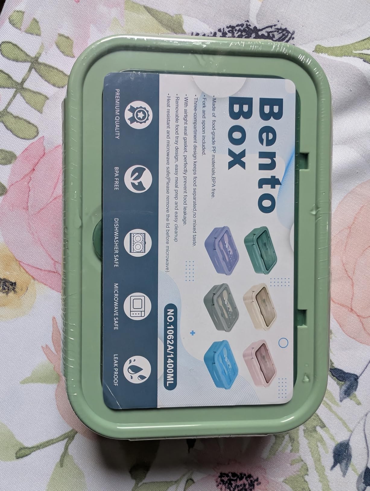 LOVINA Bento Box for Adults and Kids - 1400ML Portable, Lightweight, Easy to Carry Meal Holder with Spoon & Fork, Durable, Leak-Proof, BPA-Free and Food-Safe Materials customer photo 2