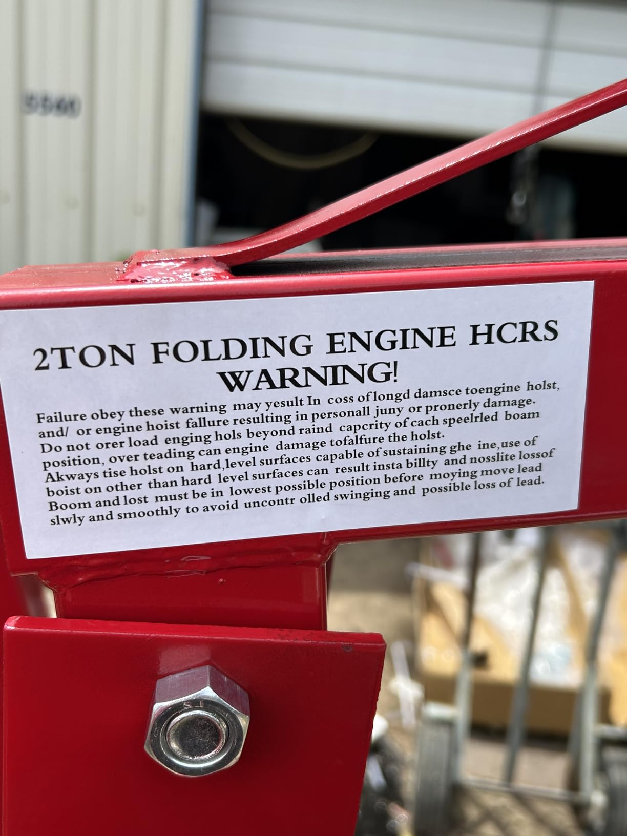 2 Ton Hydraulic Engine Hoist Crane, 4400LBS Folding Cherry Picker | Heavy-Duty Engine Hoist with 6 Locking Wheels & 4 Boom Positions for Truck SUV Engines Garage Workshop customer photo 2