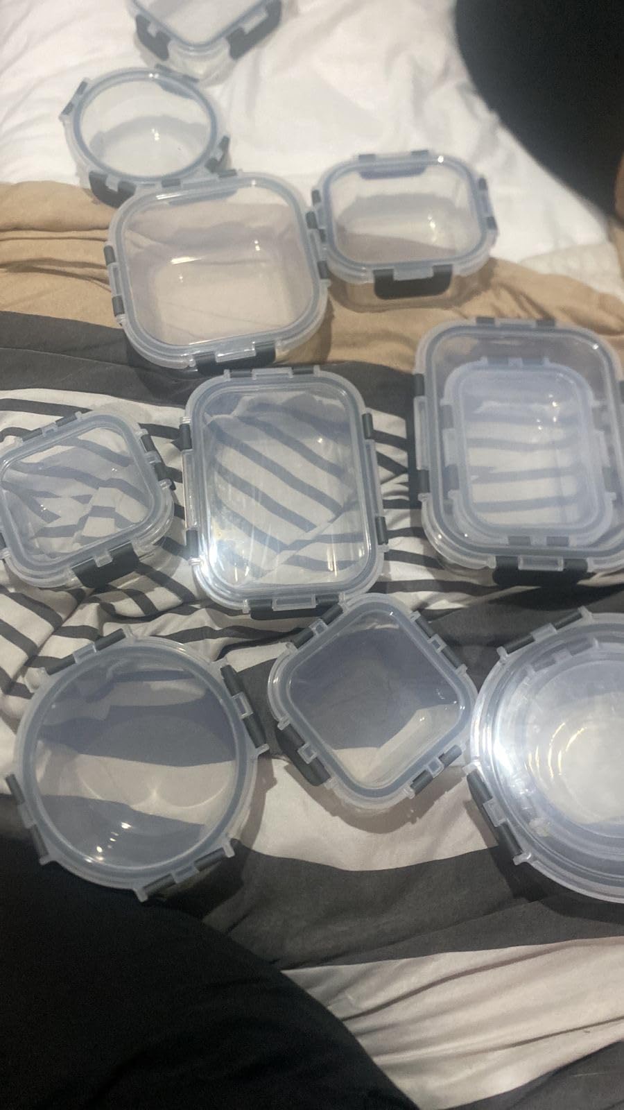 M MCIRCO 24 Piece Glass Food Storage Containers with Lids,Gray customer photo 2