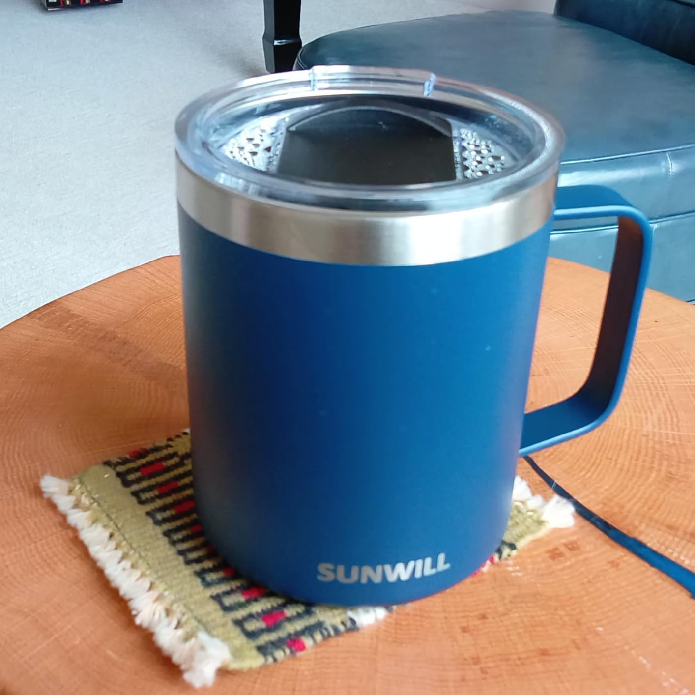 SUNWILL Travel Coffee Mug with Lid, 14 oz Insulated Stainless Steel customer photo 1