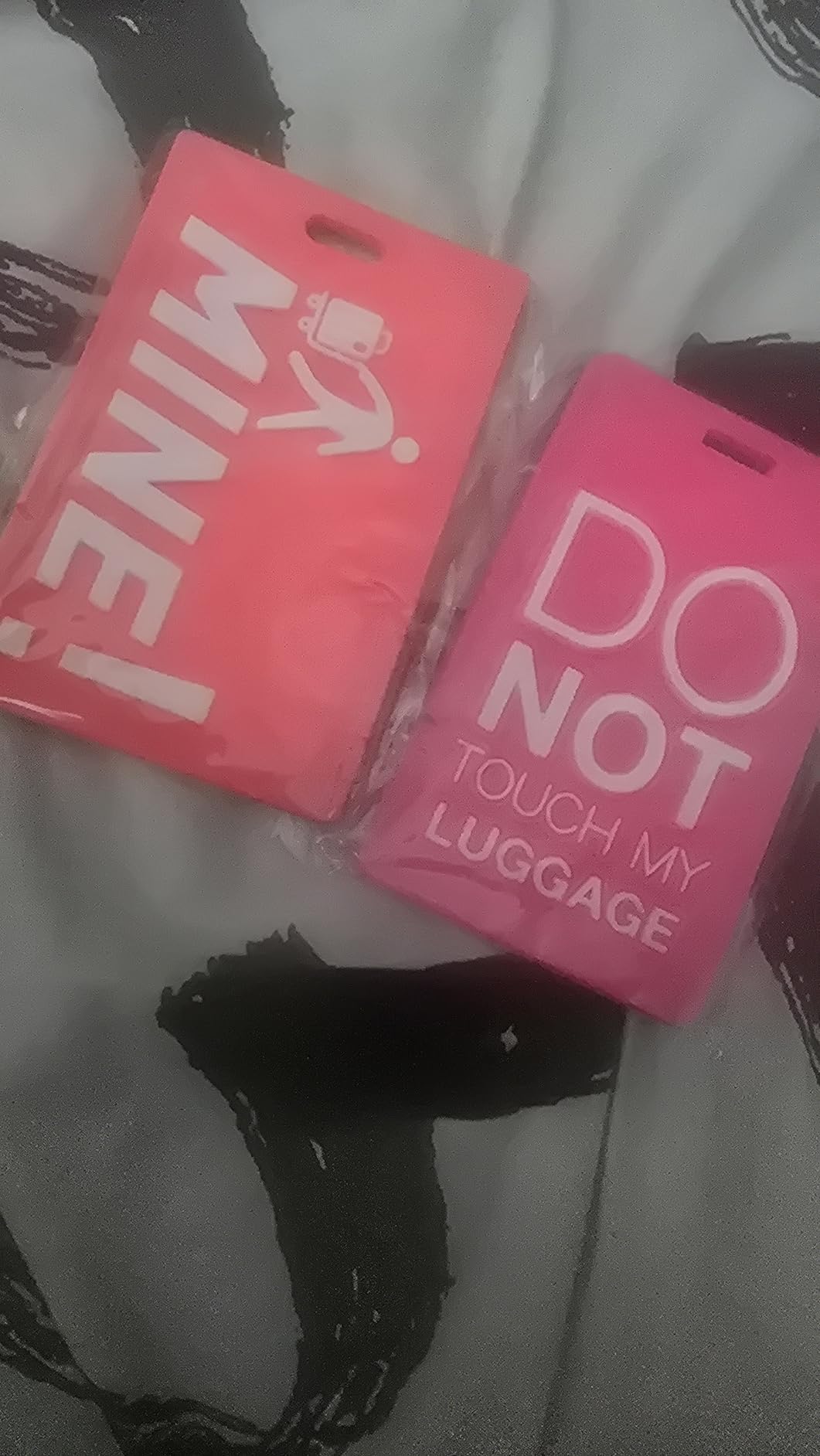 Mziart Funny Luggage Tags Set of 6 Colorful Unique Travel Baggage Bag Tags Suitcase Identify Labels for Women Men customer photo 1