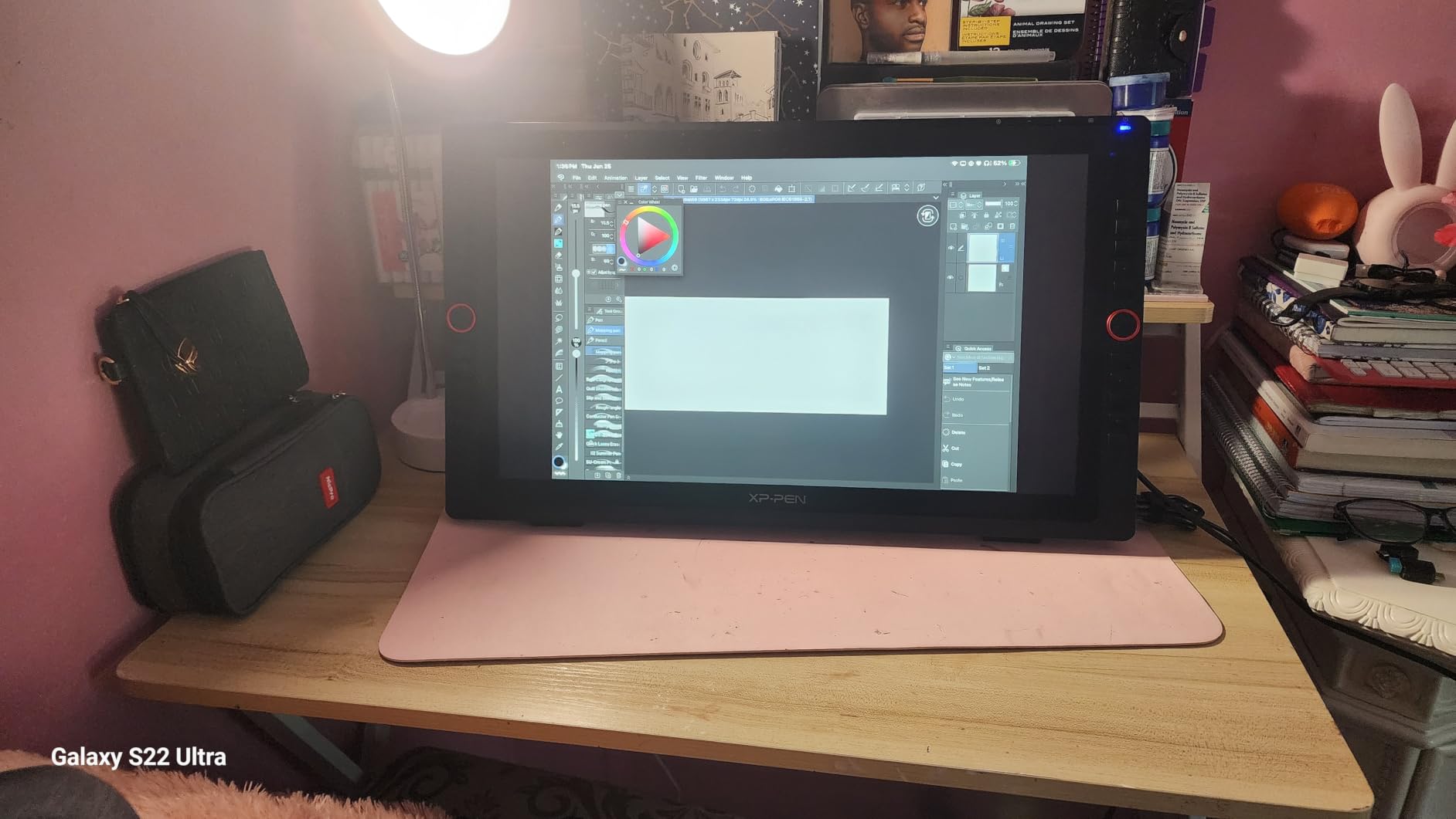 Drawing Tablet with Screen XPPen Artist 22R pro Computer Graphics Tablet 120% sRGB with Battery-Free Stylus Full-Laminated Technology, 21.5 inch Pen Display with 20 Shortcut Keys & 2 Red Dial(Black) customer photo 1