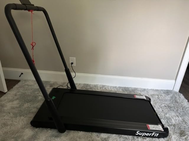 Goplus 2 in 1 Folding Treadmill, 2.25HP Under Desk Electric Superfit Treadmill, Installation-Free with APP Control, Remote Control, Bluetooth Speaker, LED Display, Walking for Home customer photo 2