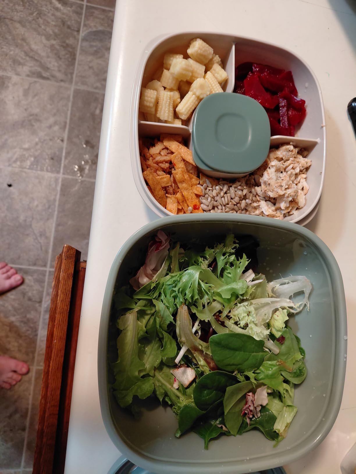 Bentgo Salad Container, Lunch Bowl with 4-Compartment Toppings Tray, 54 oz customer photo 2