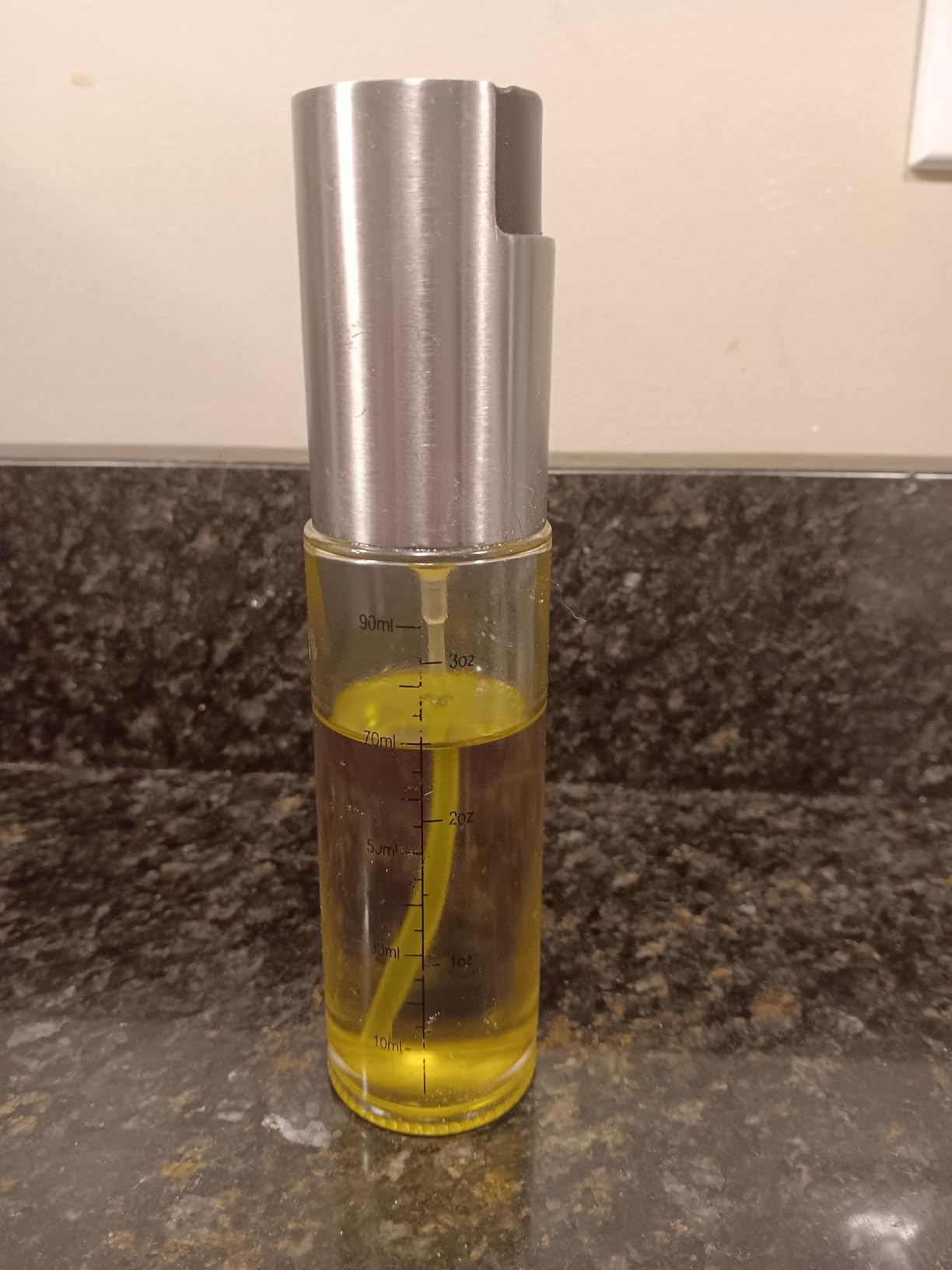 NORBASE Oil Sprayer for Cooking, 2 Pack Upgraded Olive Oil Spray Bottle Mister Refillable with Scale Air Fryer Accessories for Kitchen, Salad, Baking, BBQ, Frying customer photo 2