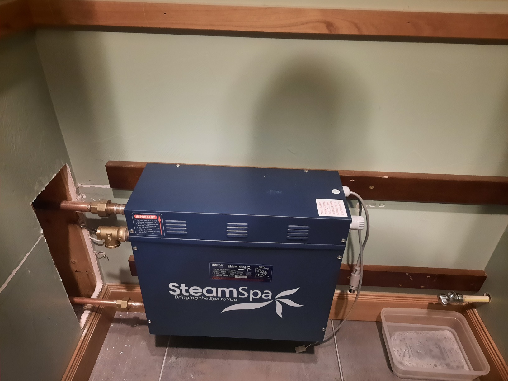 9kw Steam Sauna Generator Executive Bundle 240v Steam Generator customer photo 2