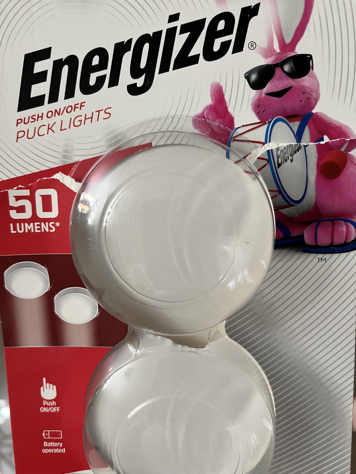 Energizer Battery Powered Puck Lights, Tap On/Off, 50 Lumens 2 Pack customer photo 2