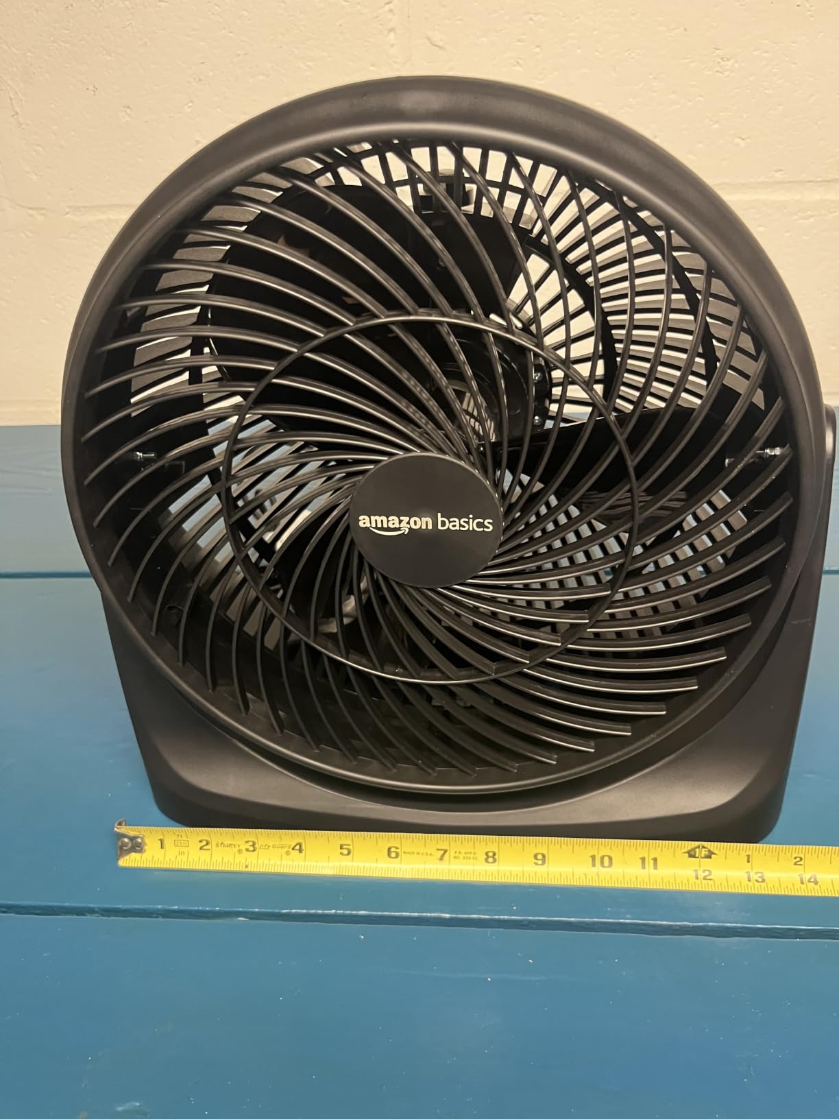 Amazon Basics Air Circulator Desk Fan for Bedroom, Home and Office, 90-Degree Tilt Head, 3 Speed Settings, Cooling, 35 Watts, Black, 11.1