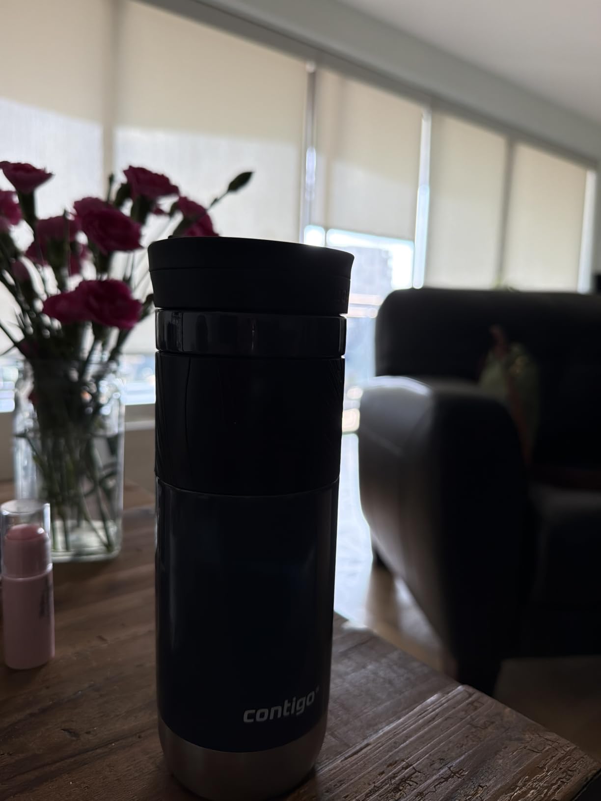 Contigo Byron Vacuum-Insulated Stainless Steel Travel Mug with Leak-Proof Lid Reusable Coffee Mug or Water Bottle BPA-Free 16oz Licorice Keeps Beverages Hot for 6 Hours or Cold for 12 Hours customer photo 1