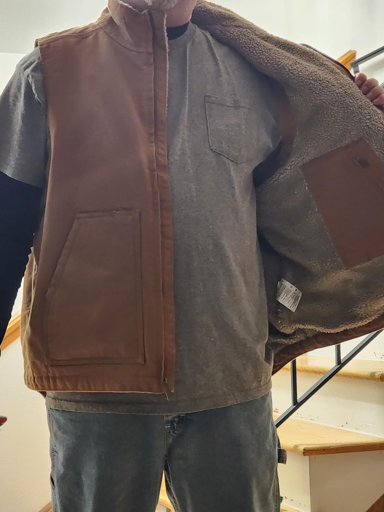 Carhartt Men's Washed Duck Mock-Neck Vest customer photo 2