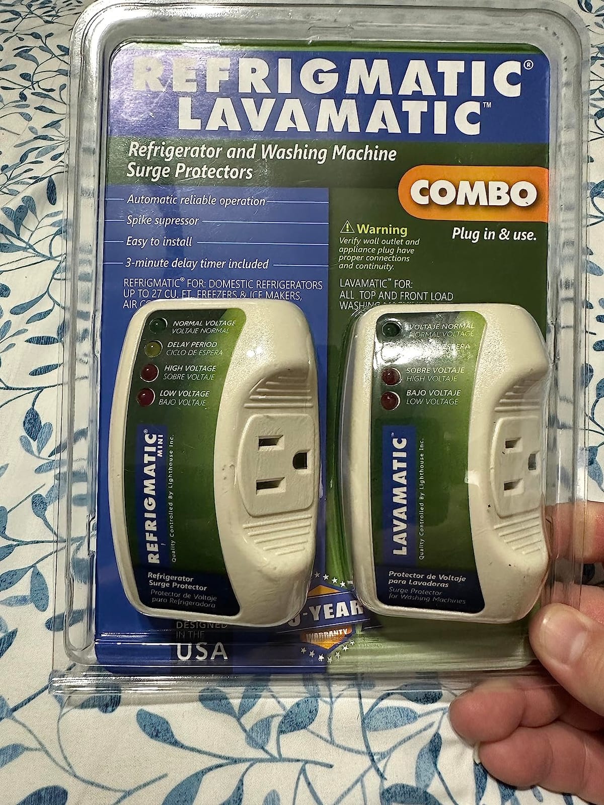 Two Electronic Voltage & Surge Protector Combo - Protect your Refrigerator and Washing Machine Against High and Low Voltage, Brownouts and Spikes customer photo 2