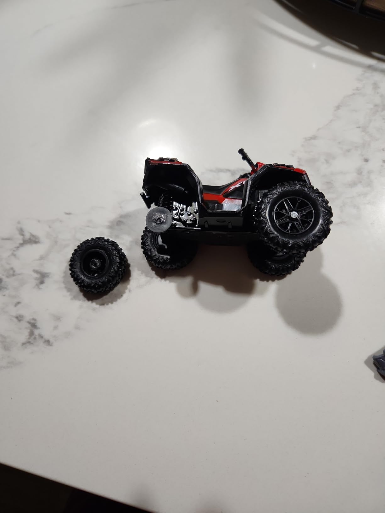 NewRay Toy Replica 4x4 Lifted Pickup Truck with Polaris Sportsman XP1000 ATV customer photo 2
