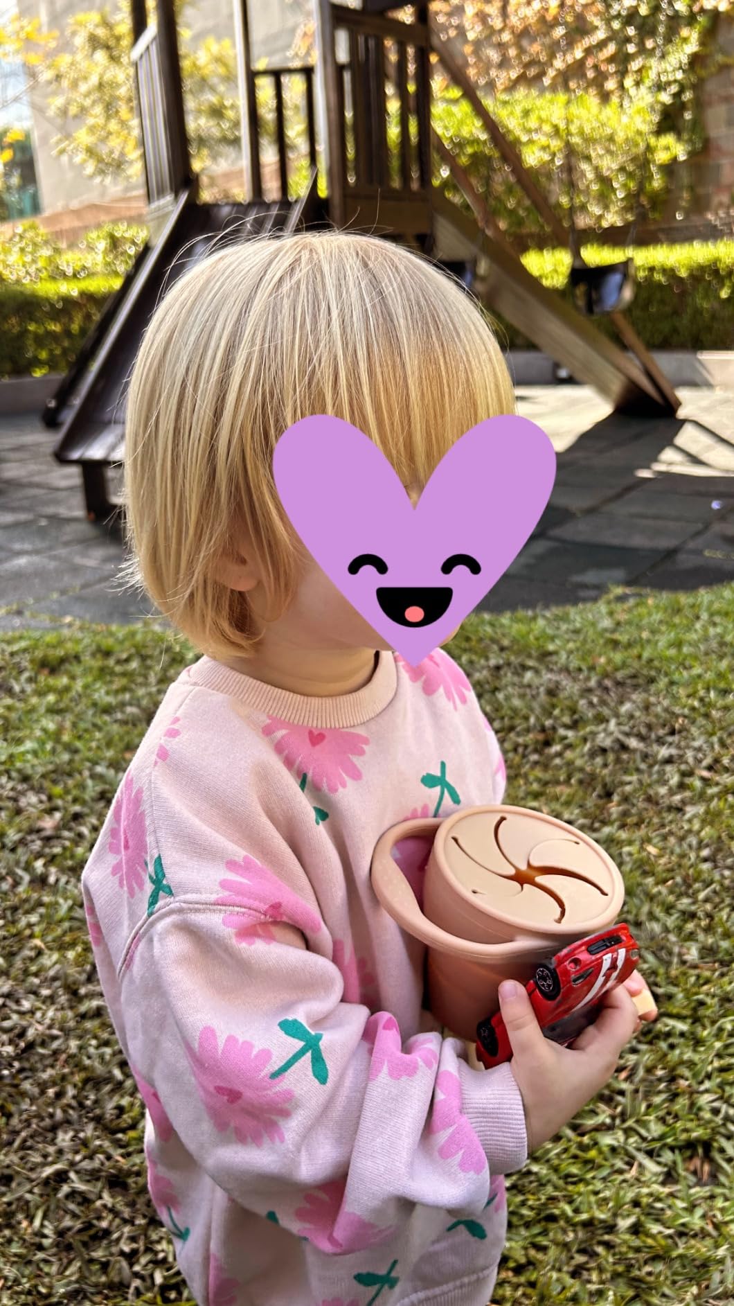 | Snack Attack Snack Cup | Collapsible Silicone Snack Container | Toddler and Baby (Stormy) customer photo 1