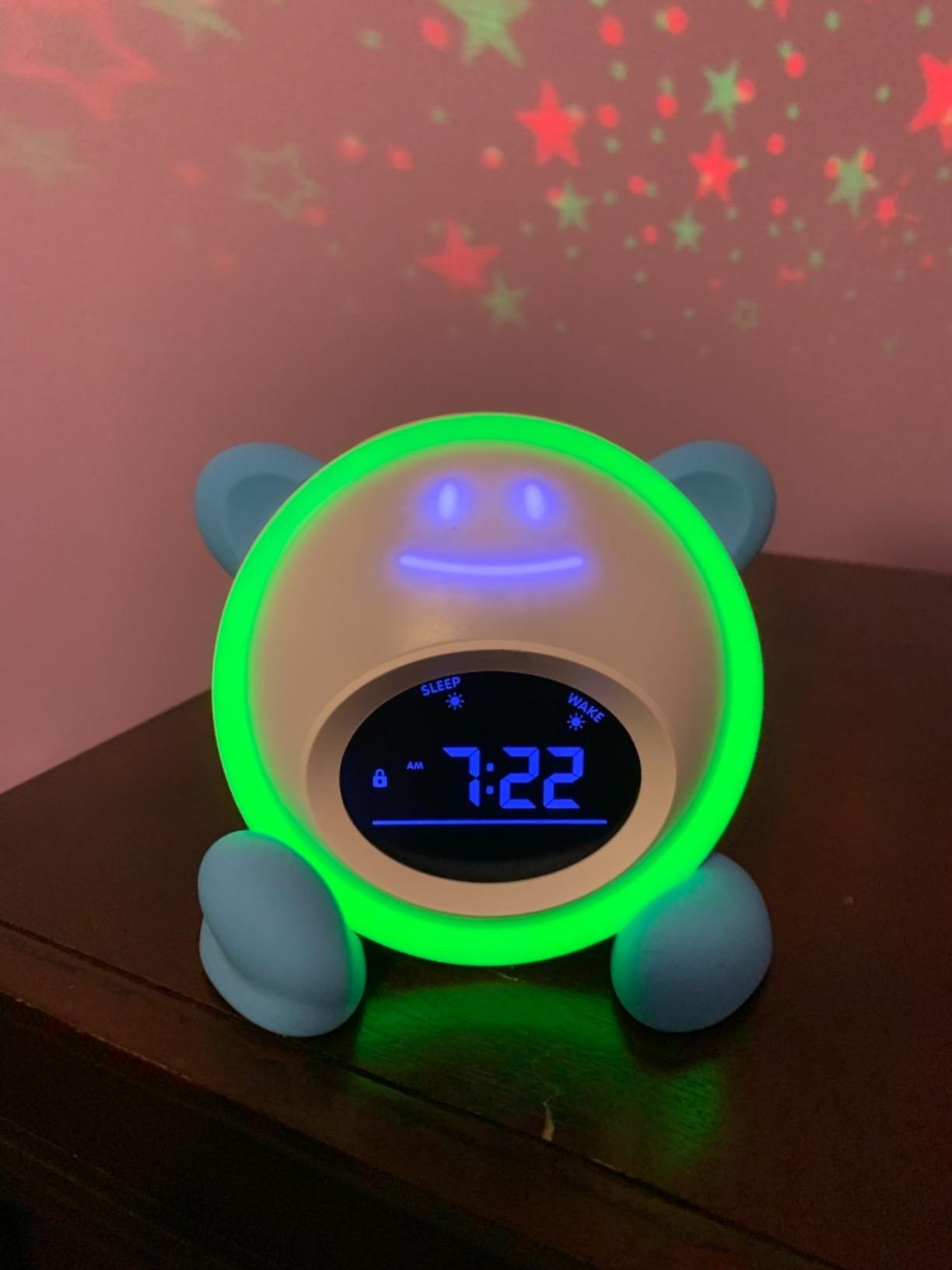 OK to Wake Clock for Kids, Sleep Training Clock with Night Light and Sound Machine, Kids Alarm Clock for Bedrooms (Blue) customer photo 1