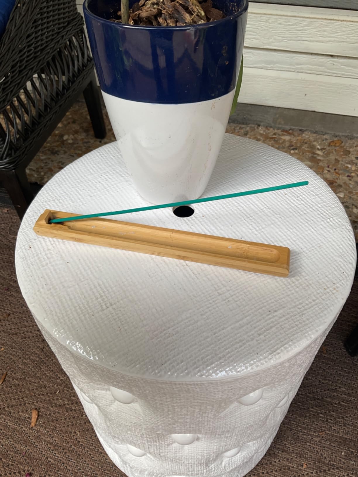 Bamboo Wood Incense Holder for Sticks with Adjustable Angle, Incense Burner with Ash Catcher, 9.8 Inches customer photo 1
