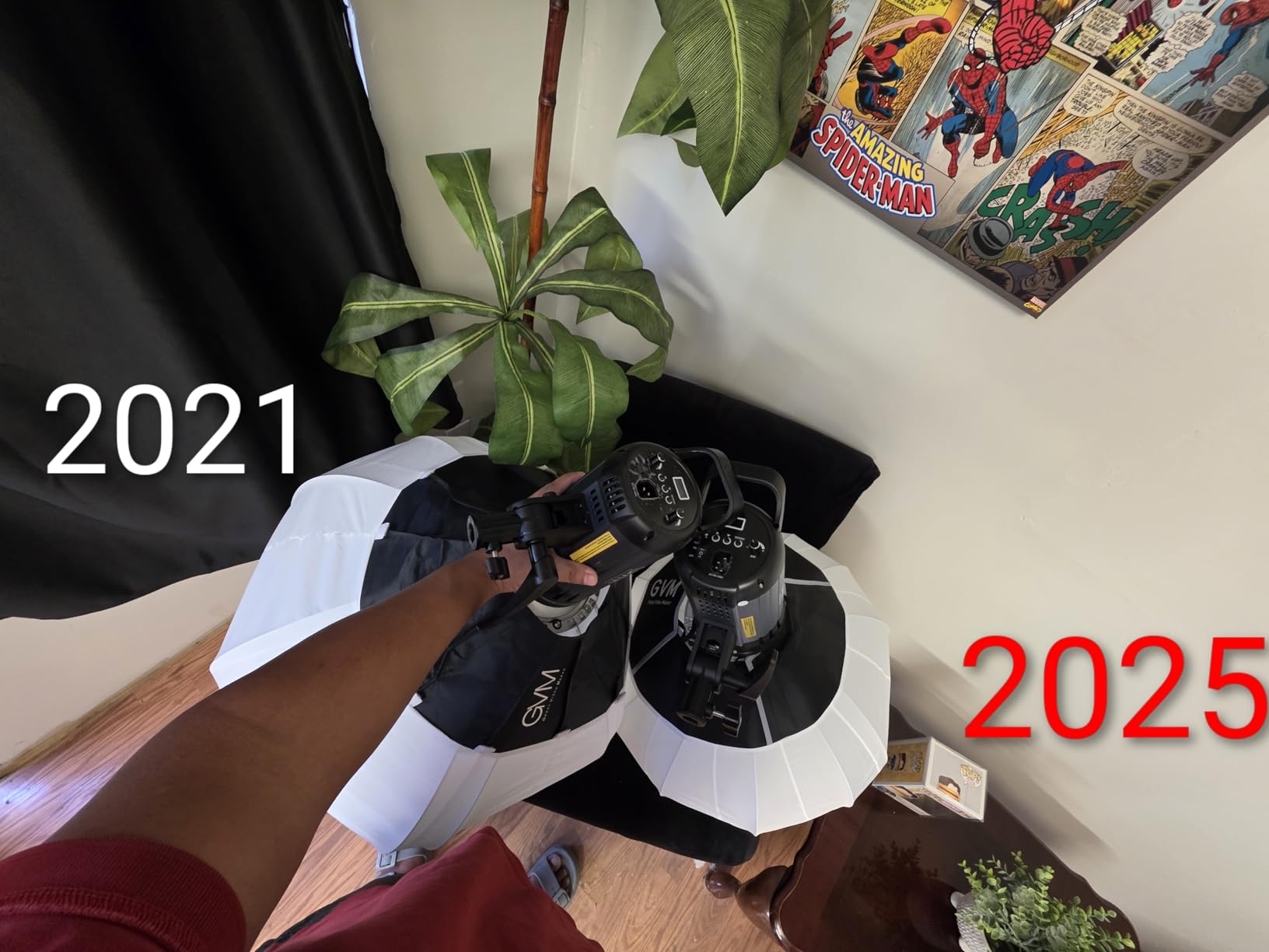 GVM 100W Bi-Color LED Video Light, Photography Lighting with Bowens Mount, APP Control System, Lantern Softbox Video Lighting Kit for YouTube Outdoor Studio, Dimmable 3200K-5600K, CRI 97+ customer photo 1