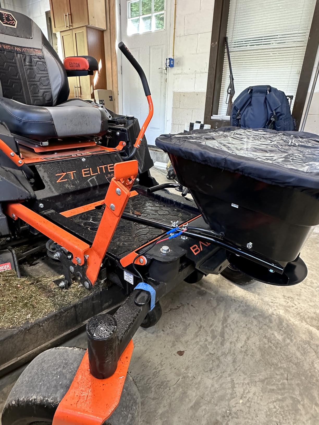Titan Attachments 12 Volt ATV/UTV Broadcast Spreader, 80 LB Capacity, Back or Front Mounting for ATV, UTV, Or Utility Tractor, Lawn and Garden Seed Spreader with Rain Cover customer photo 2