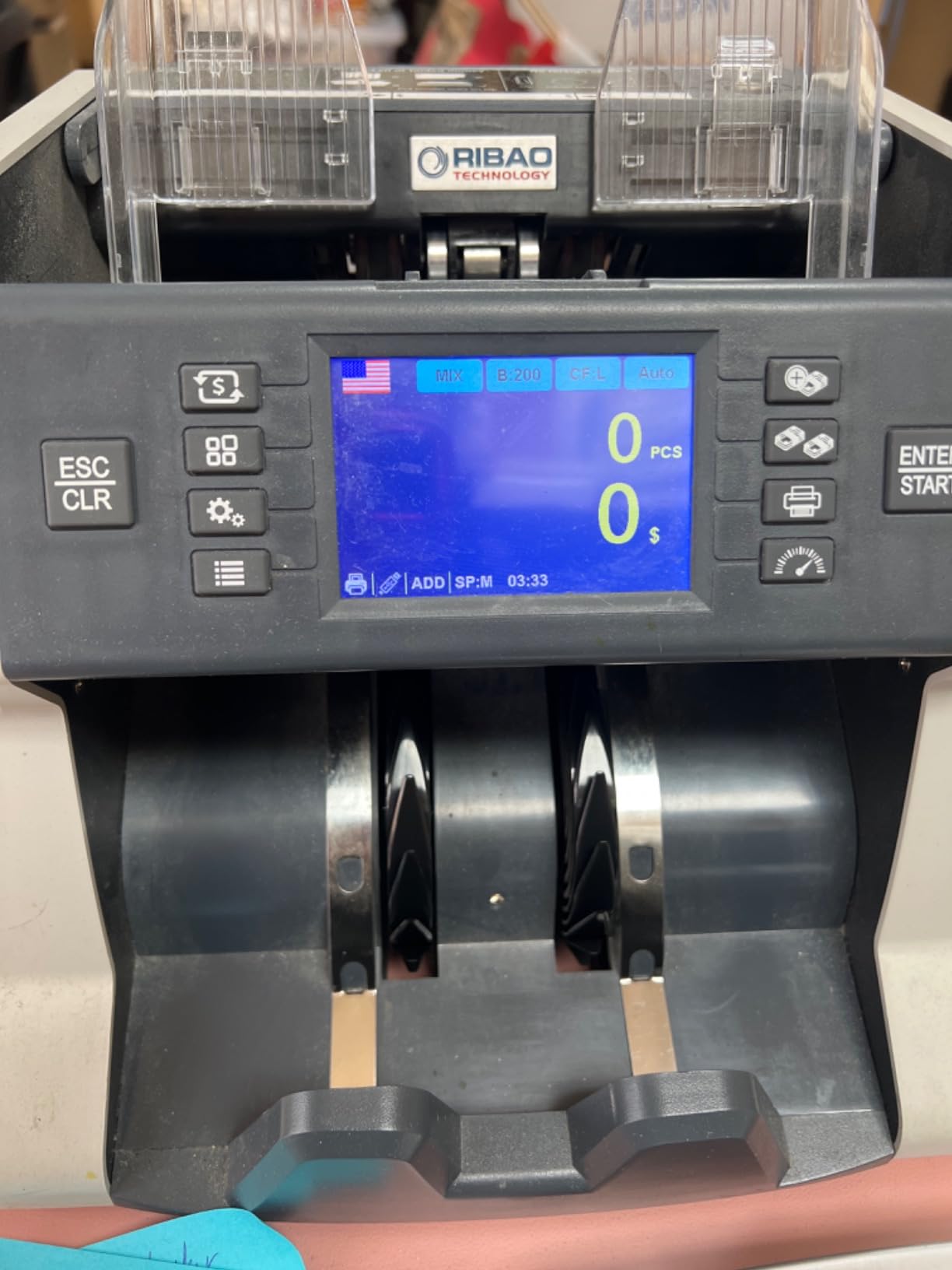 RIBAO BC-40 Mixed Denomination Money Counter Machine, Value Counting, Bill Counter Multi Currency, CIS/UV/MG/IR Counterfeit Detection for Business customer photo 2