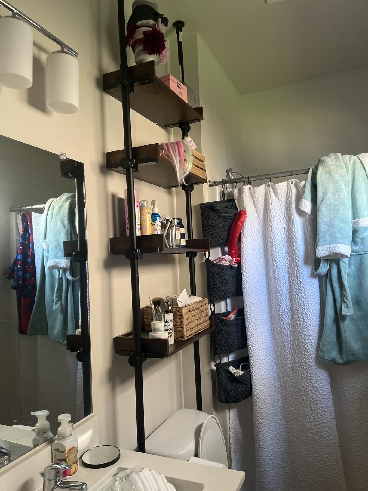 ALLZONE Tension Over The Toilet Storage Cabinet, No-Drill, Fits 92-116 in. customer photo 2