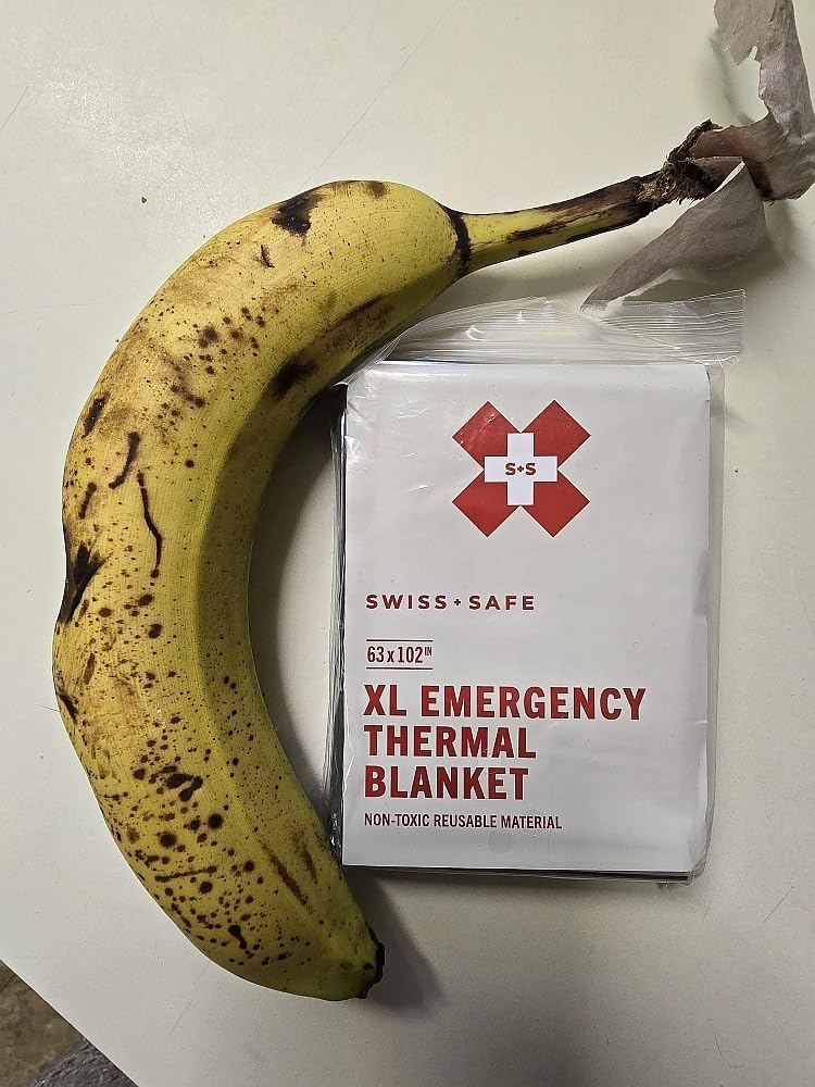 Swiss Safe Emergency Mylar Thermal Blankets + Bonus Space Blanket - Compact & Insulated for Cold Weather - Designed for NASA, Outdoor Camping, Survival, First Aid Car Kit - Silver, 25 Pack customer photo 2