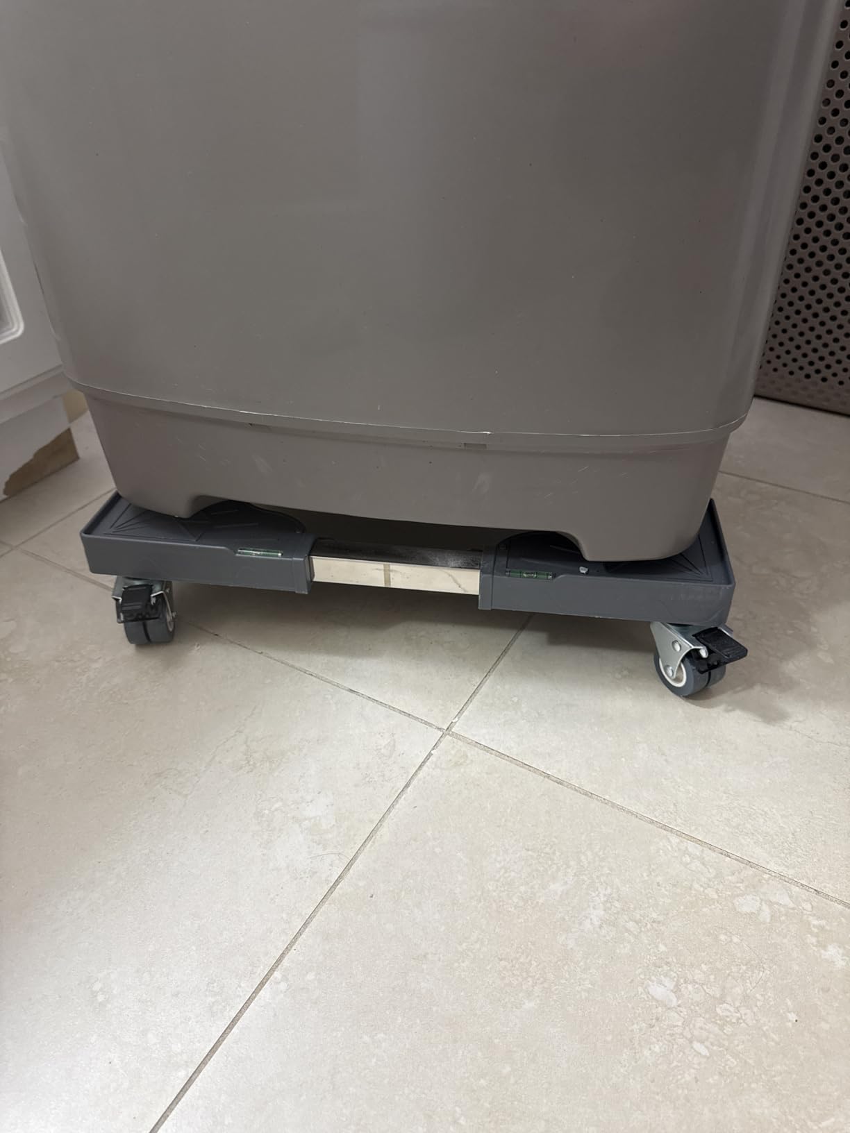W B D WEIBIDA Appliance Dolly Cart with 4 Locking Twin Wheels Mini Fridge Stand Adjustable Furniture Mover Mobile Roller Base for Washing Machine, Dryer, Refrigerator, Laundry Pedestal customer photo 1