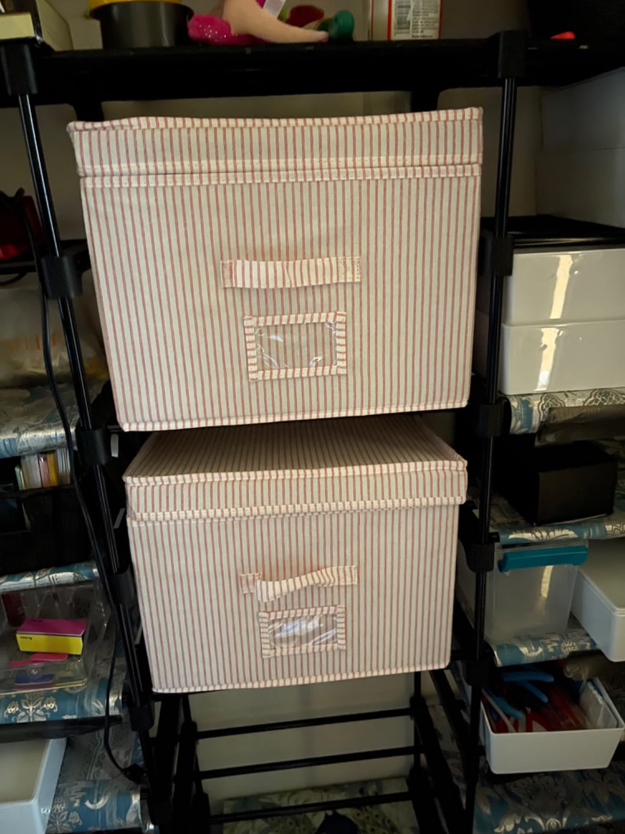 StorageWorks Fabric Storage Bins with Lids, Closet Storage Bins customer photo 2
