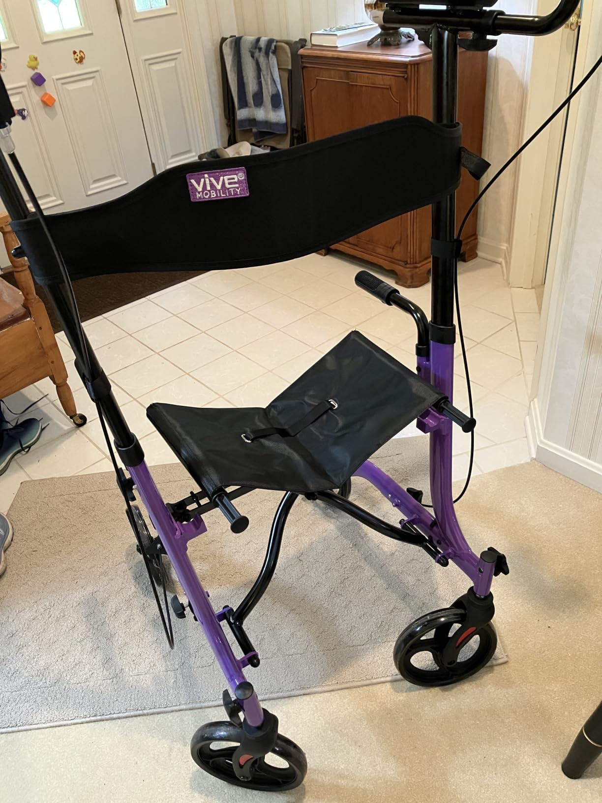 Vive Mobility Upright Walker with Seat - Stand Up Rollator customer photo 1