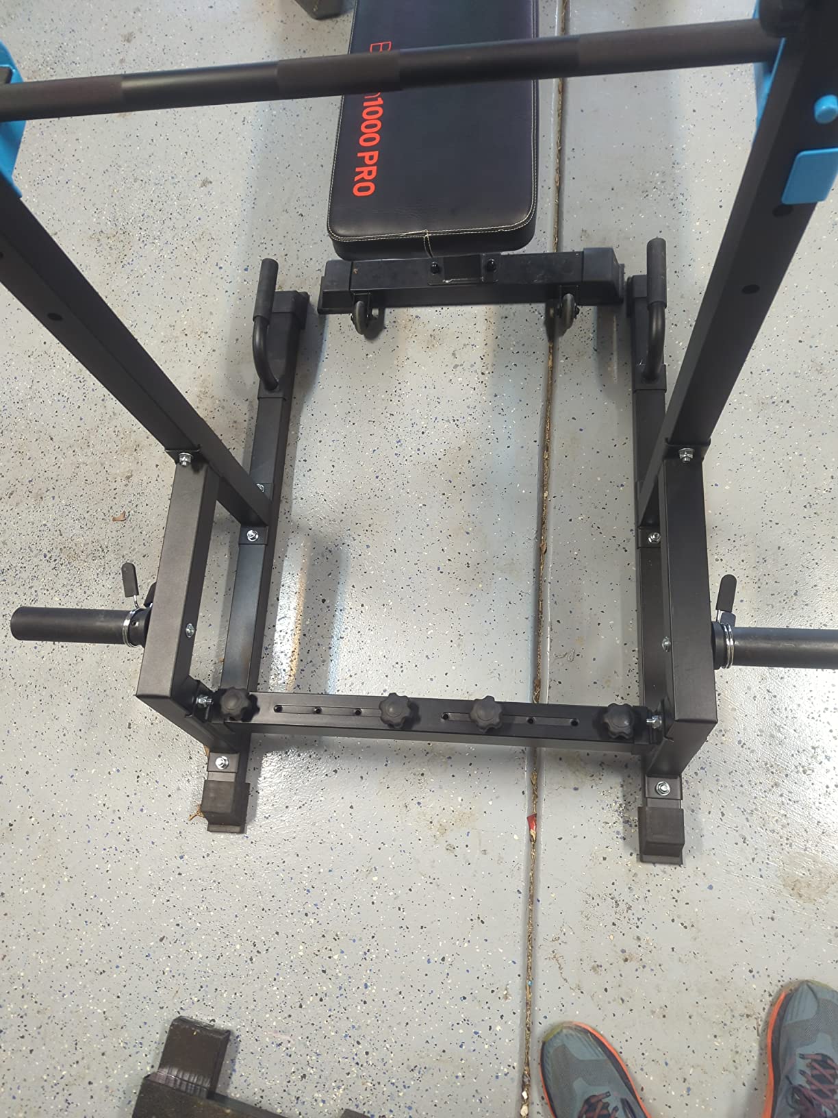 JX FITNESS Squat Rack 660lbs Adjustable Barbell Rack for Home Gym customer photo 1