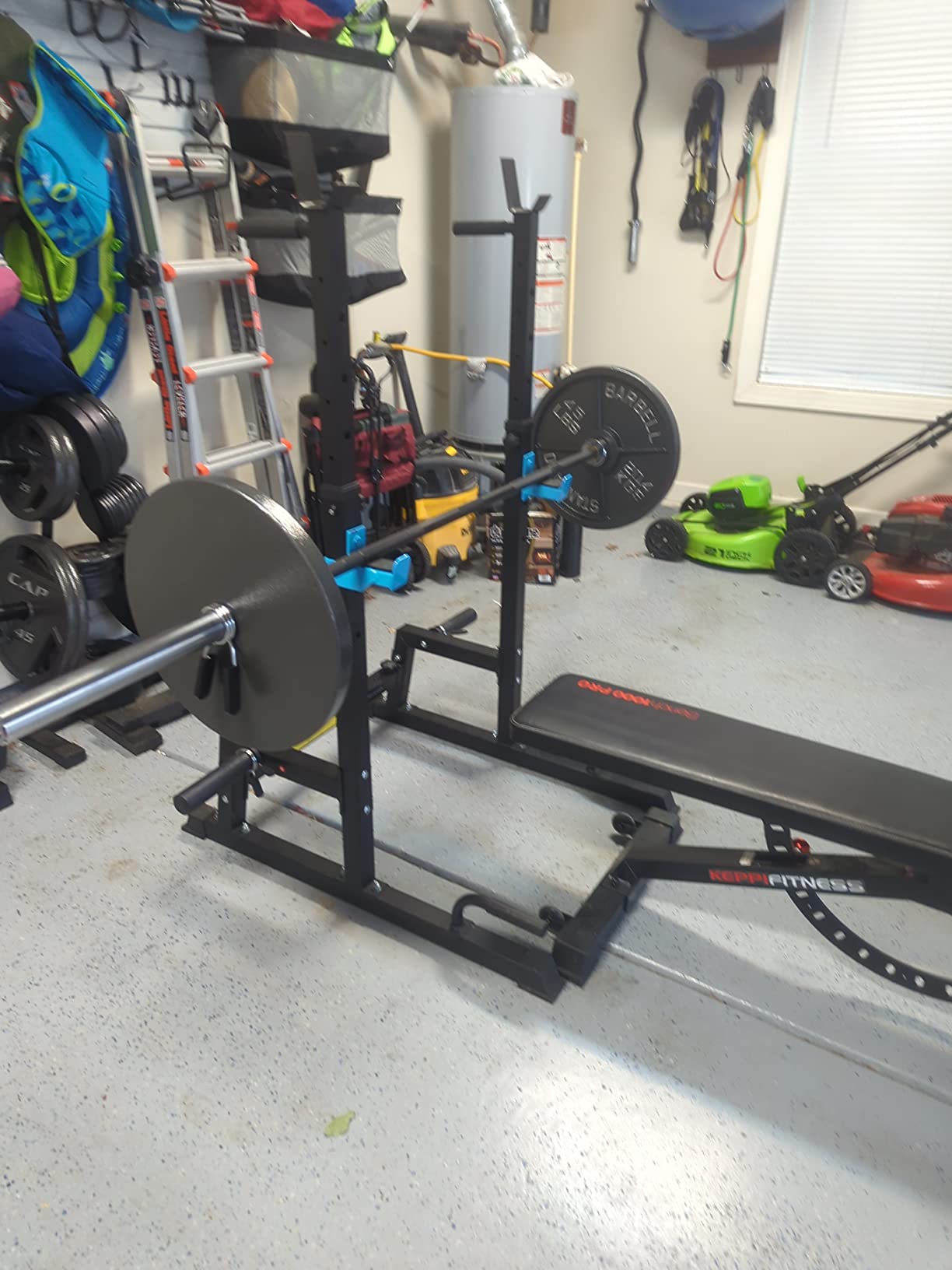 JX FITNESS Squat Rack 660lbs Adjustable Barbell Rack for Home Gym customer photo 2