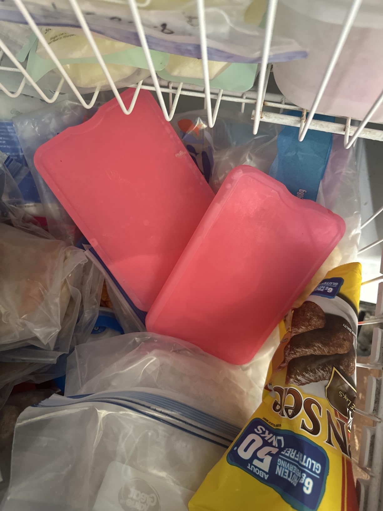Cool Coolers by Fit & Fresh 4 Pack XL Slim Ice Packs, Quick Freeze Space Saving Reusable Ice Packs for Lunch Boxes or Coolers customer photo 2