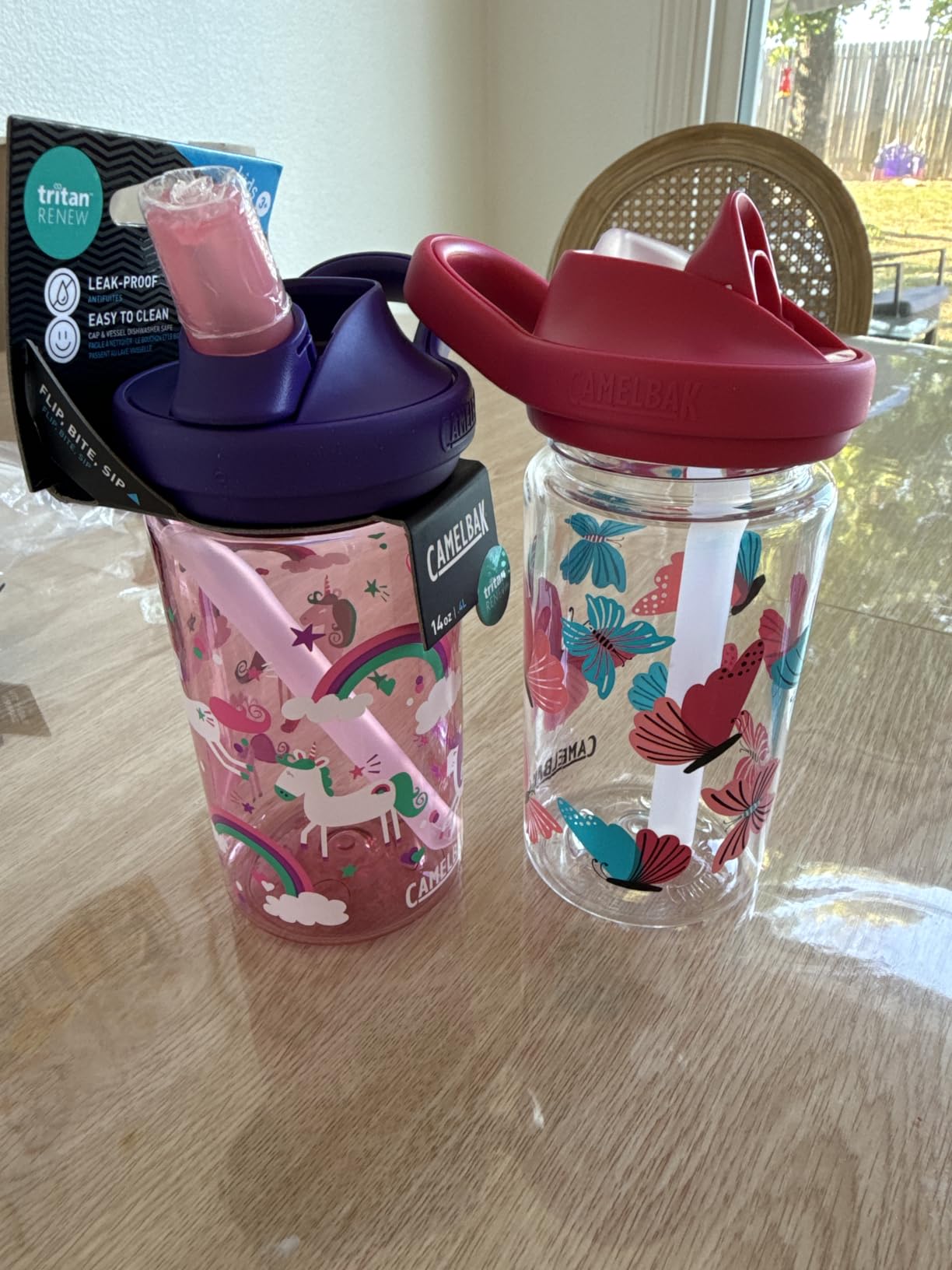 CamelBak Eddy+ Kids Water Bottle with Bite Valve Straw, Leak‑Resistant Easy Sip Design for Everyday Hydration, 14oz customer photo 1