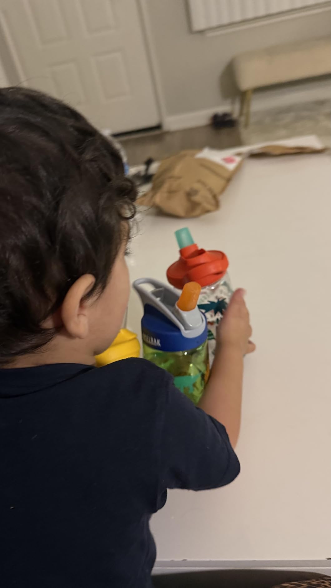 CamelBak Eddy+ Kids Water Bottle with Bite Valve Straw, Leak‑Resistant Easy Sip Design for Everyday Hydration, 14oz customer photo 2
