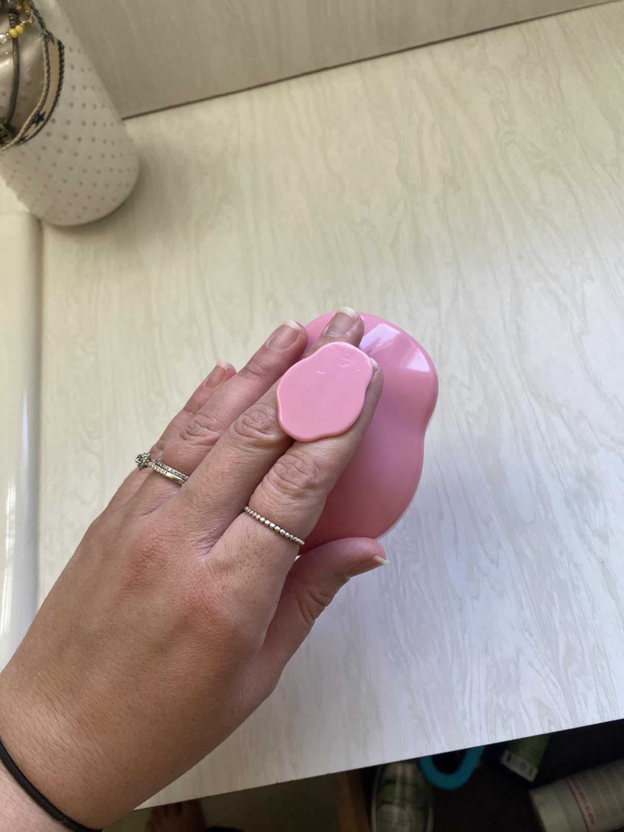 URTHEONE Soft Silicone Hair Scalp Massager Shampoo Brush for Wet Dry Oily Curly Straight Thick Thin Rough Long Short Natural Men Women Kids Pets Hair Care Tools（Pink customer photo 1