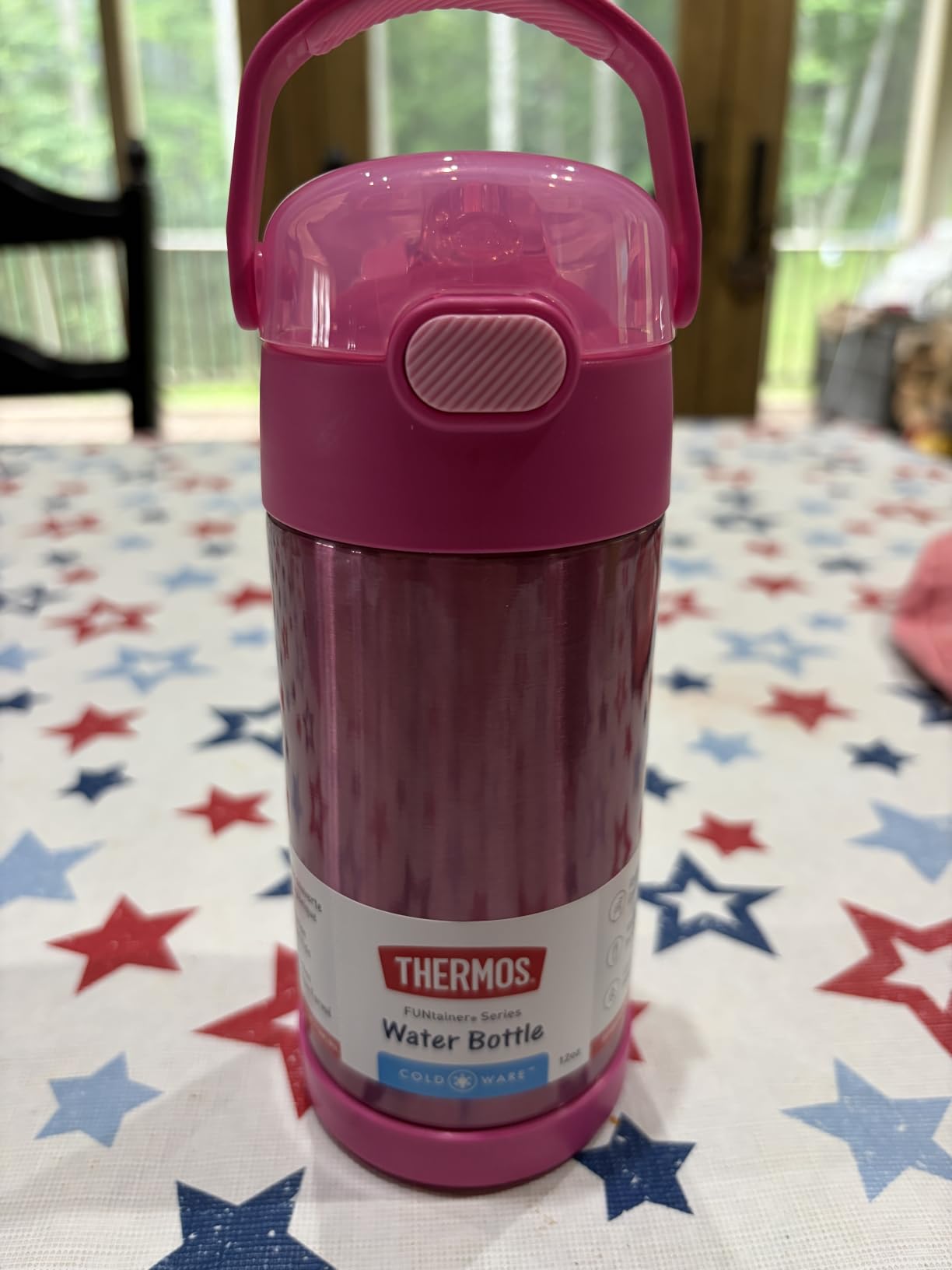 THERMOS FUNTAINER Water Bottle with Straw, 12oz, Blue/Green customer photo 1