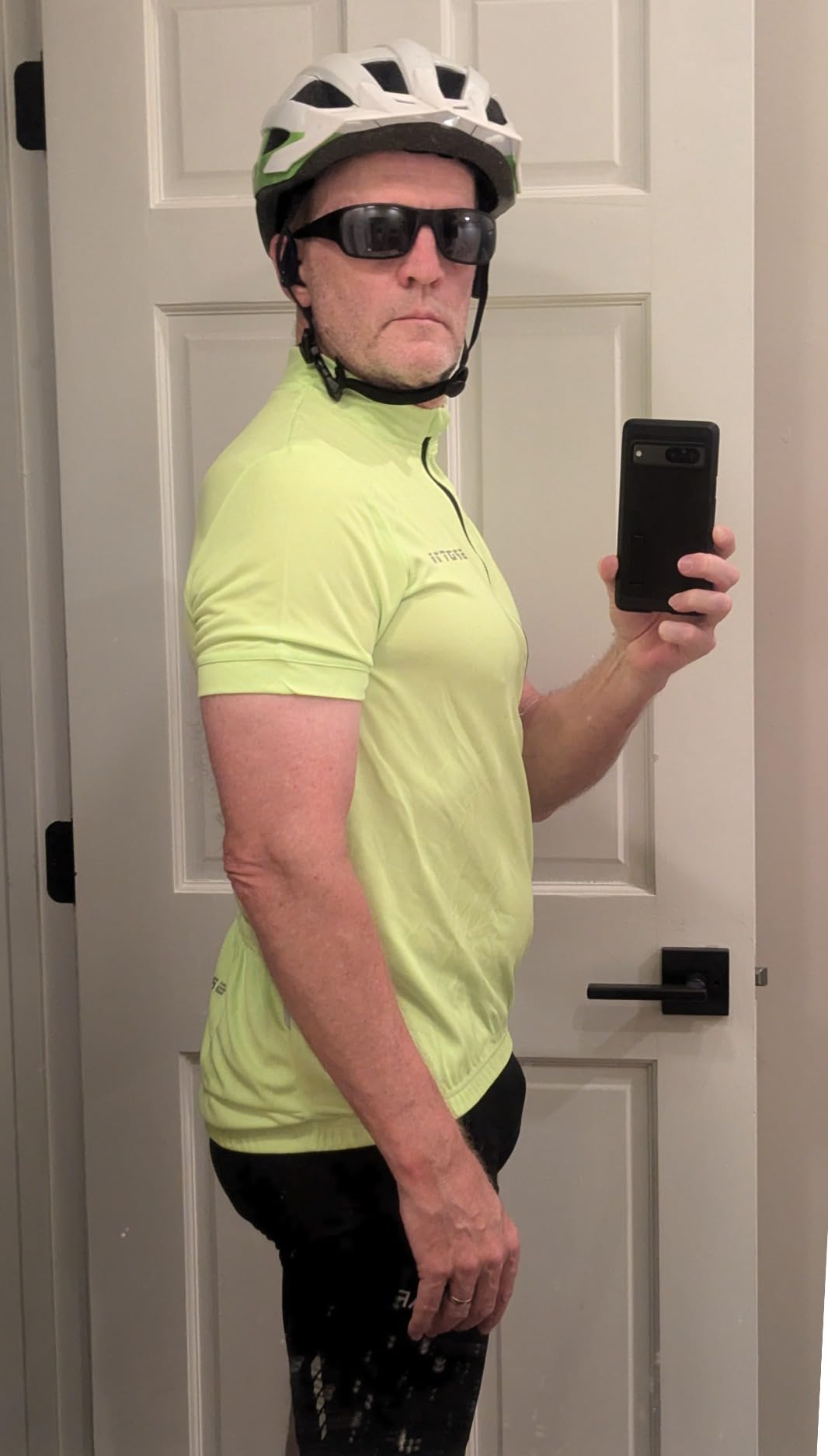 Spotti Men's Cycling Jersey Short Sleeve Half-Zip Bike Shirt, 4 Pockets customer photo 1