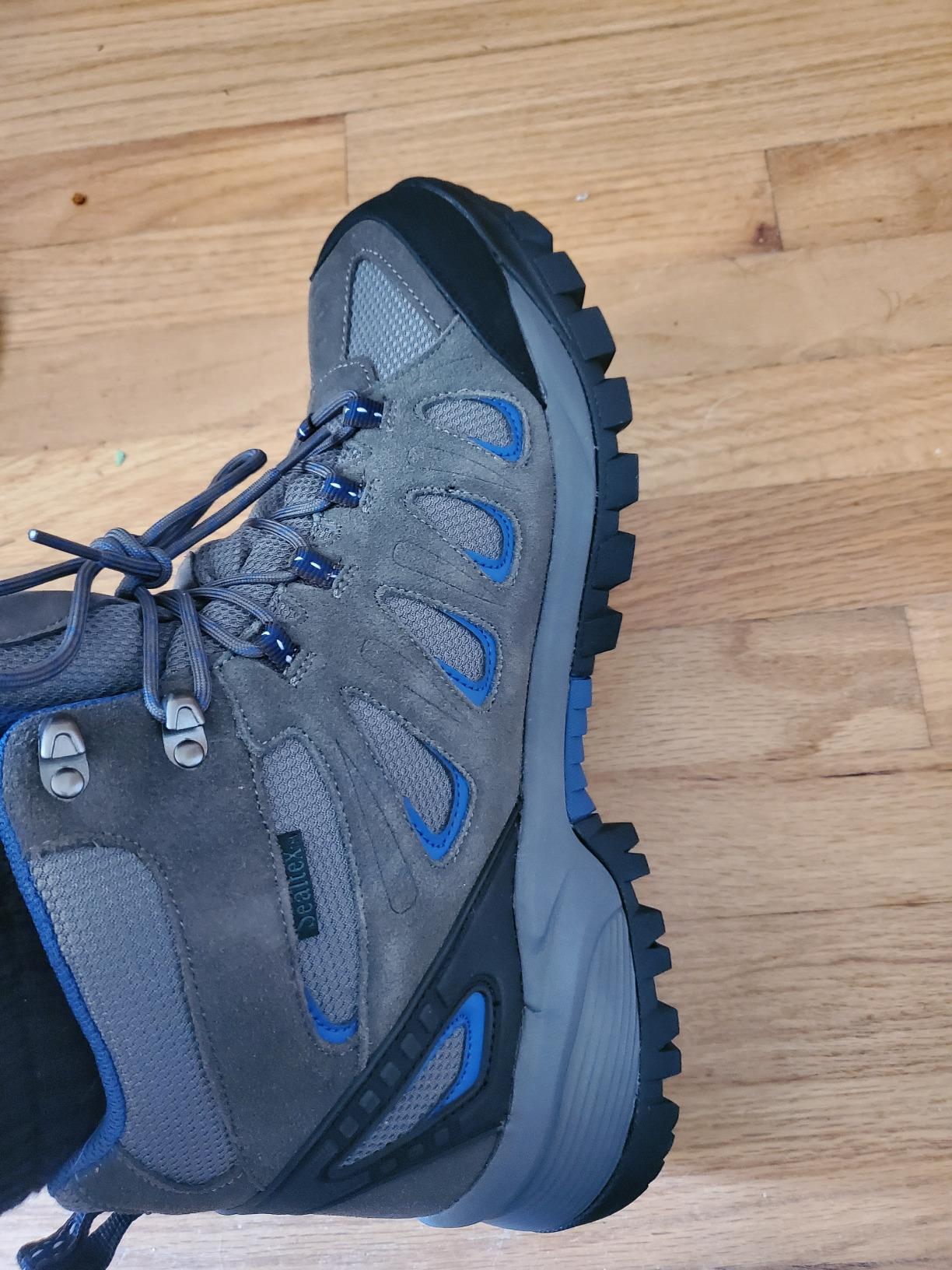 Propet Mens Ridge Walker Cap Toe Hiking Casual Boots Ankle - Black, Grey customer photo 2