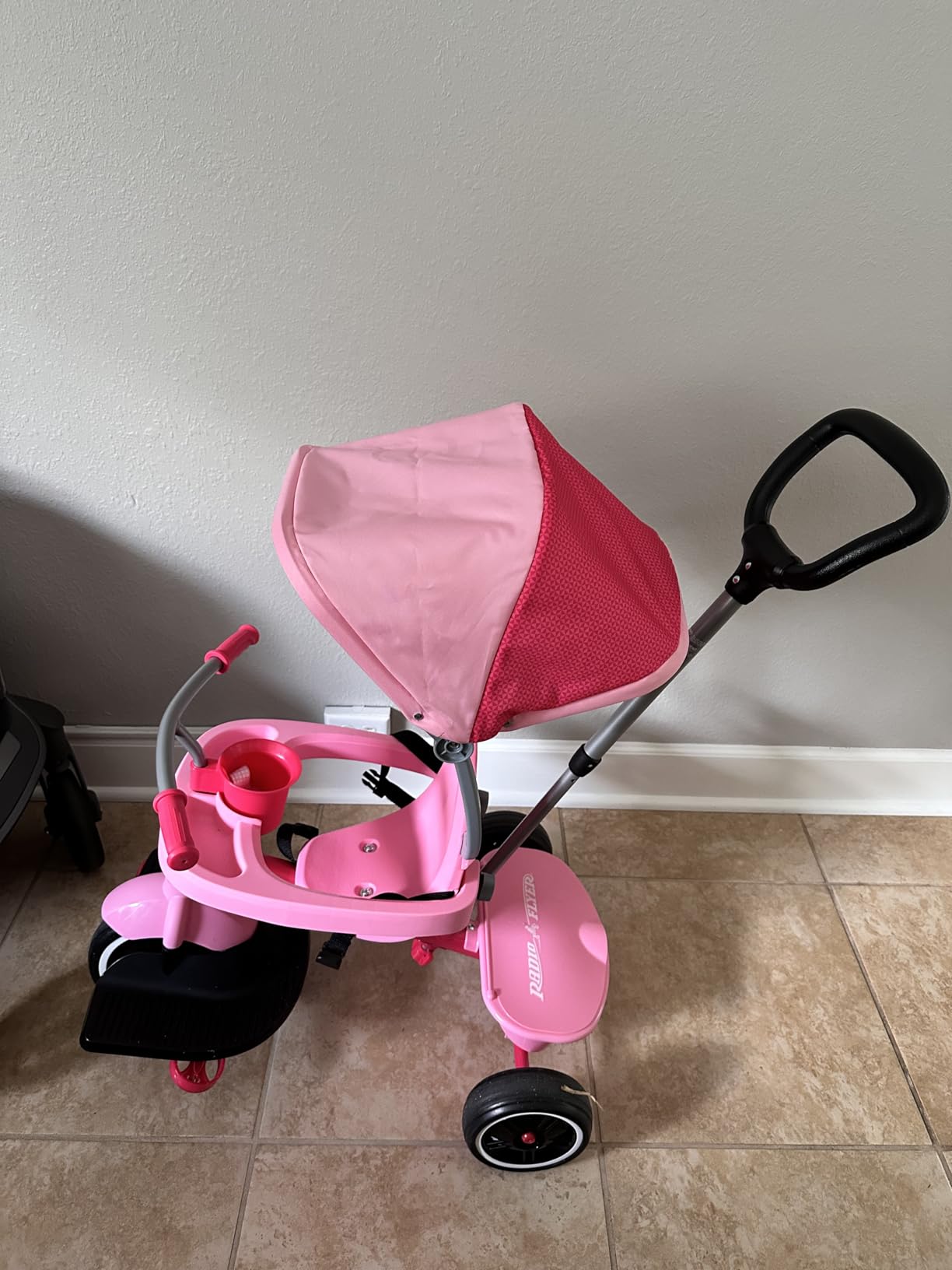 Radio Flyer 4-in-1 Pedal & Push Stroll ’N Trike, Ages 1-5, UV Canopy, Red customer photo 1