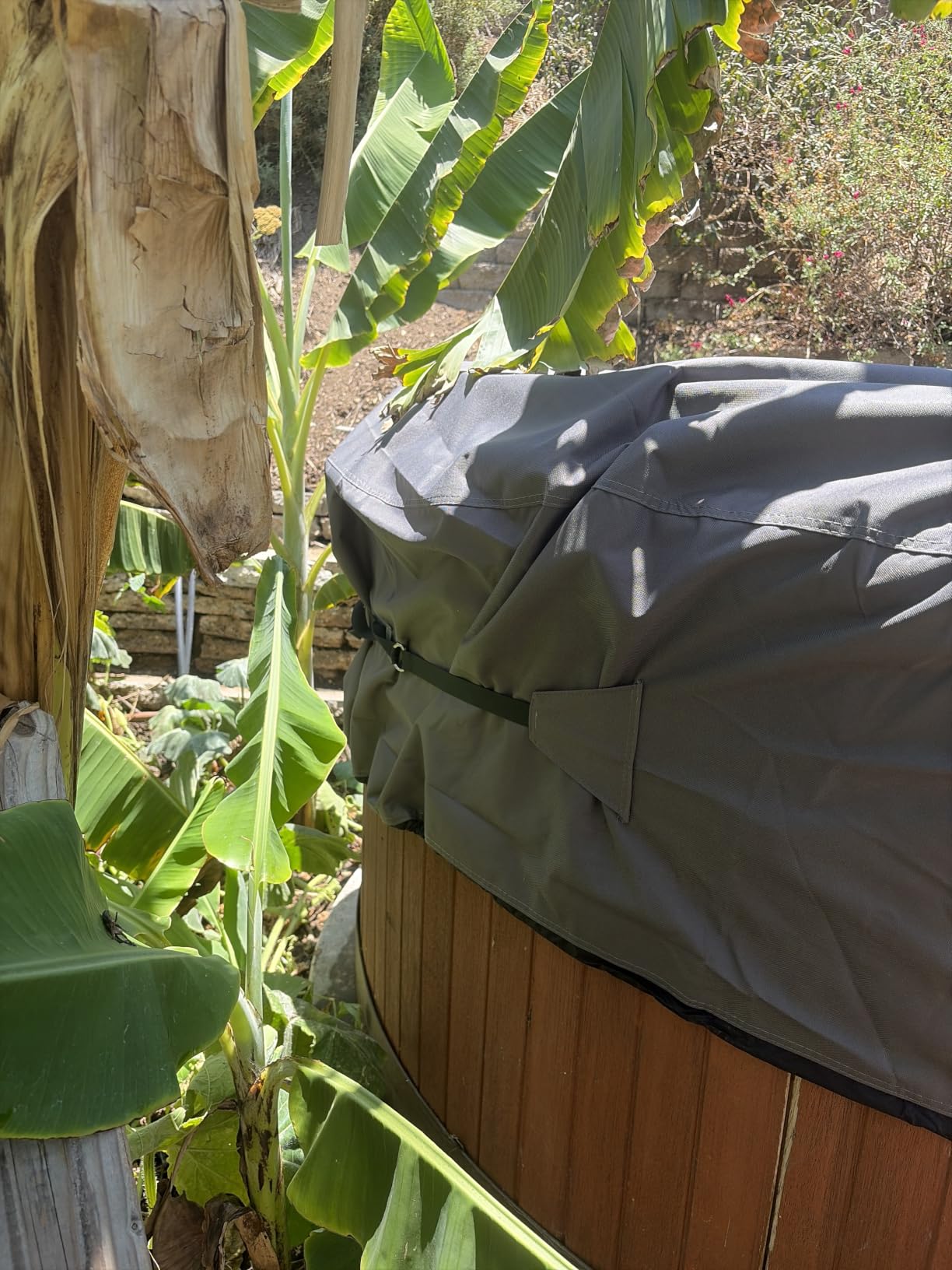 Waterproof Hot Tub Cover -Outdoor Spa Cover Cap(Fit 91''x91 x 20'') customer photo 2