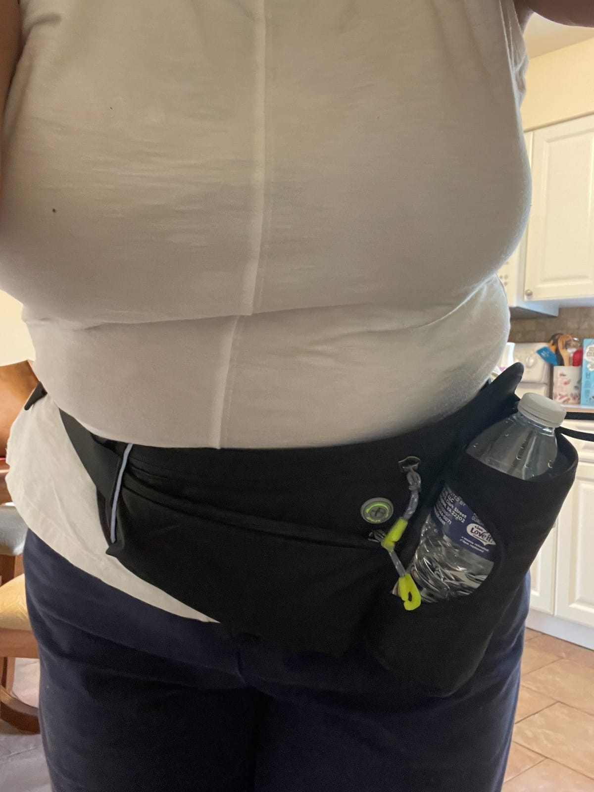 Labeol Waist Pack, Waterproof Hydration Belt with Water Bottle Holder, Adjustable Fanny Pack for Running, Hiking, Walking, Cycling, Black customer photo 2