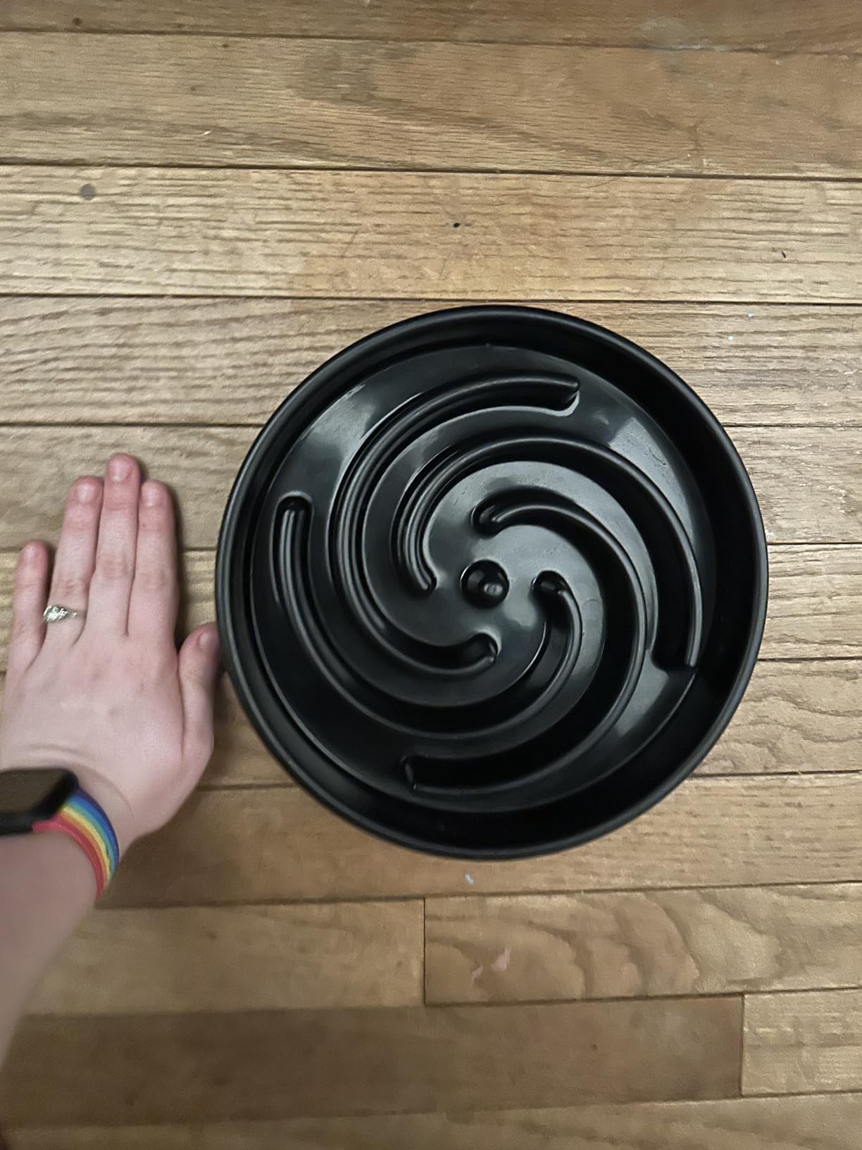 Slow Feeder Dog Bowls for Large Medium Dog Non Slip Maze Puzzle Bowl Pet Slower Food Feeding Dishes Interactive Bloat Stop Preventing Choking Healthy Dog Bowl, Black customer photo 1